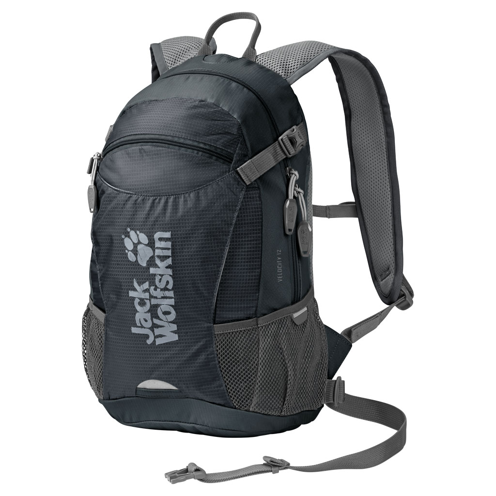Рюкзак Jack Wolfskin Velocity 12, цвет: темно-серый. 2004961-62302004961-6230 Рюкзак Jack Wolfskin Velocity 12, цвет: темно-серый. 2004961-62302004961-6230Качественный рюкзак, изготовленный из прочных материалов, и способный надежно сохранить все вещи от воздействия внешней среды. Предназначенный для туризма, он обладает одним внутренним отделом и карманом для органайзера. Особая система креплений дает гарантию плотного прилегания изделия к спине. Мягкая подушка в задней части не создает дискомфорта для мышц, а удобные лямки регулируются по высоте и не натирают плечи. Специальный вентиляционный канал обеспечивает свободный доступ воздуха к кожным покровам, что не создает предпосылок для перегрева тела в процессе похода. Один передний центральный карман и два боковых дополнительно вмещают в себя массу нужных для похода предметов. Изделие предусматривает крепление светодиодного фонаря, крепления для шлема, насоса, питьевой системы. При помощи компрессионного ремня рюкзак Wolfskin легко сжимается, уменьшаясь в объеме. Для защиты от дождя имеется прочный чехол.