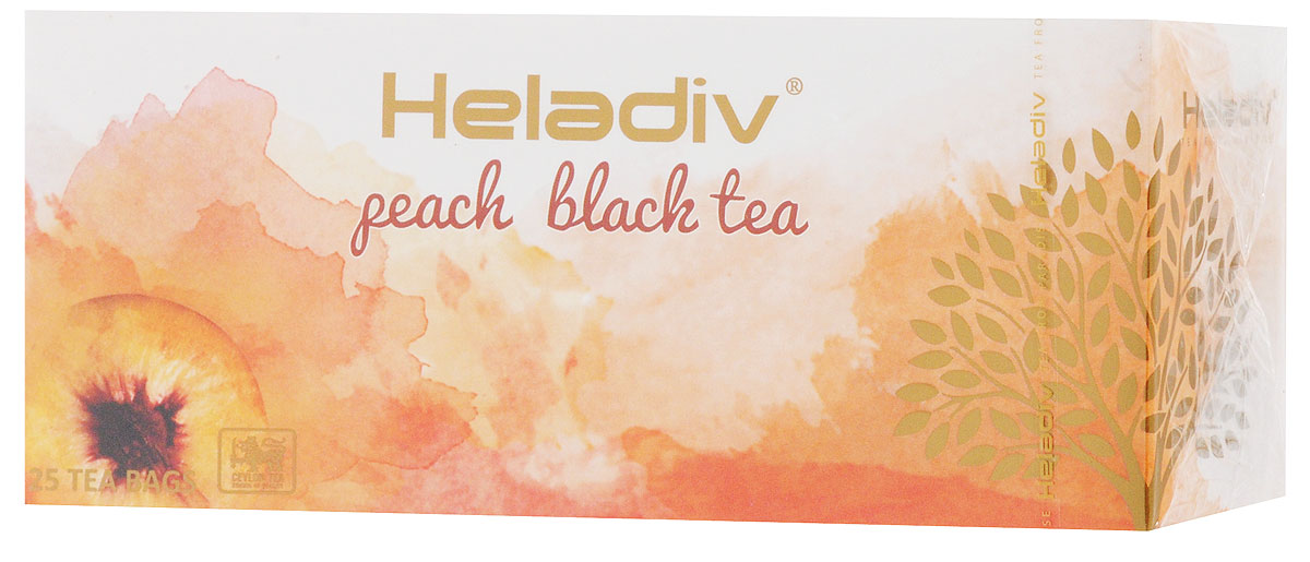 Heladiv Peach чай черный в пакетиках с ароматом персика, 25 шт4791007008507 Heladiv Peach чай черный в пакетиках с ароматом персика, 25 шт4791007008507Сочетание элитного цейлонского чая с ароматом персика в Heladiv Peach подарит вам незабываемое ощущение легкости. Пакетированный черный чай Heladiv обладает приятным вкусом, насыщенным ароматом персика и ярким настоем.