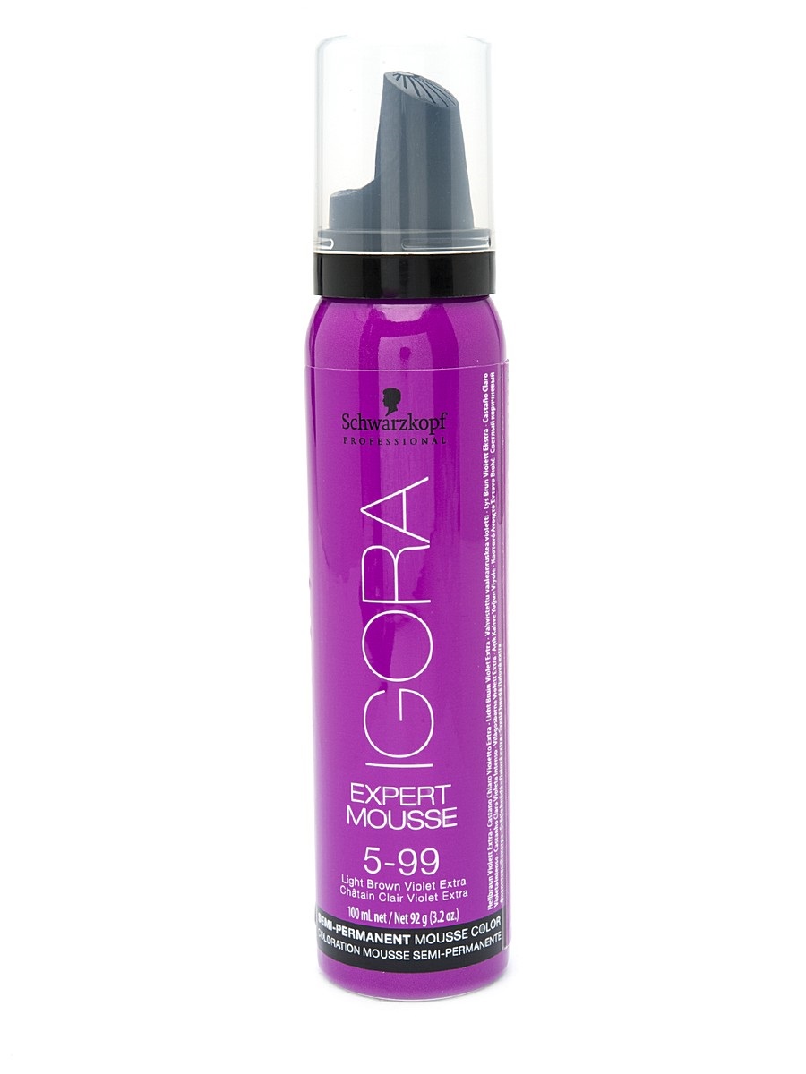 Igora Expert Mousse - Тонирующий мусс 5-99 для волос Светлый коричневый фиолетовый экстра 100 мл1845704/257960 Igora Expert Mousse - Тонирующий мусс 5-99 для волос Светлый коричневый фиолетовый экстра 100 мл1845704/257960Замечательное средство подарит вашим локонам изумительный, глубокий цвет. Продукт позаботится о здоровье волос, укрепив их, сделав крепкими и эластичными. Мусс не проникает в структуру, а лишь обволакивает их и постепенно смывается. Роскошные, ухоженные, с великолепным насыщенным цветом. Крепкие, послушные и шелковистые. Именно такими ваши волосы сделает тонирующий мусс от Schwarzkopf. Замечательное средство подарит вашим локонам изумительный, глубокий цвет. Продукт позаботится о здоровье волос, укрепив их, сделав крепкими и эластичными. Представленный мусс окутает ваши локоны бесподобным цветом. Самое главное, что для этого вам нужно лишь нанести средство на волосы и подождать пять минут. Если желаете получить более насыщенный оттенок – двадцать минут. В отличие от краски для волос, мусс не проникает в структуру, а лишь обволакивает их и постепенно смывается Приобретите тонирующий мусс от Schwarzkopf, и он в считанные мгновения подарит вашим волосам роскошный цвет, сделав их еще...