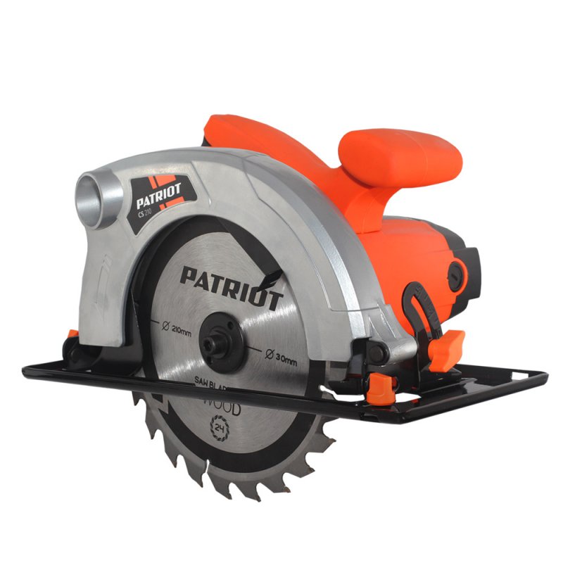 Пила циркулярная Patriot CS210190301610 Пила циркулярная Patriot CS210190301610Циркулярная пила – мощный и надежный инструмент для прямых пропилов в изделиях из древесины и пластика. Предусмотрена комфортная регулировка, без использования дополнительного инструмента, глубины и угла пропила, максимальная глубина пропила под углом 90о - 70 мм. • Рукоятка оснащена резиновыми накладками ExtraGrip для надежной фиксации инструмента в руке. • Плавный пуск для комфортной и точной работы также необходим для снижения нагрузки на электрическую сеть, он предотвращает ударные нагрузки во время старта, что увеличивает срок службы прибора. • Удобная регулировка угла пропила без инструмента • Дополнительное удобство при эксплуатации обеспечивает быстрый доступ к угольным щеткам. Их можно заменить самостоятельно, не обращаясь в сервисный центр. • Прорезиненный сетевой кабель PATRIOT выдерживает низкие температуры и имеет больший срок службы за счет применения качественных материалов, устойчивых к многократным перегибам.