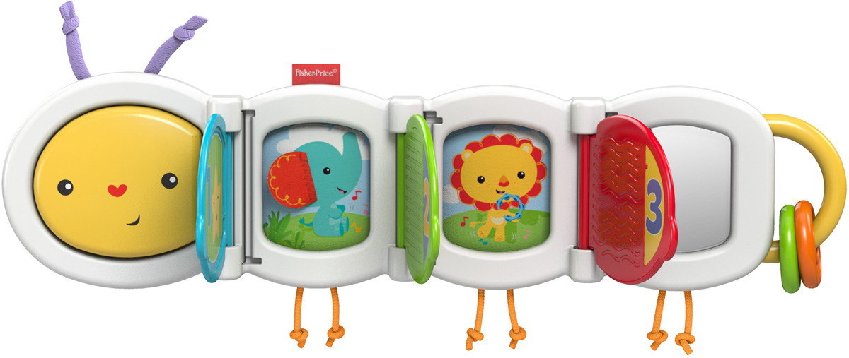 Fisher Price Развивающая игрушка Гусеничка с сюрпризомDHW14 Fisher Price Развивающая игрушка Гусеничка с сюрпризомDHW14Играть в прятки с развивающей игрушкой Fisher Price Гусеничка с сюрпризом очень просто. Малышу достаточно лишь переворачивать сегменты этой чудесной гусеницы. Под разноцветными дверцами прячутся мягкий слон с ушами-укрытиями, бархатистый лев и зеркальце для осознания себя. Но и на этом возможности гусеницы с сюрпризом не заканчиваются. Голова гусеницы пищит, когда ее сжимаешь, а круглые костяшки на хвосте так забавно крутить и двигать! Эту невероятно милую гусеницу малыш сможет исследовать вдоль и поперек, крутить, как угодно и открывать сюрприз за сюрпризом! Игрушка развивает мелкую моторику, сенсорные навыки и любознательность.