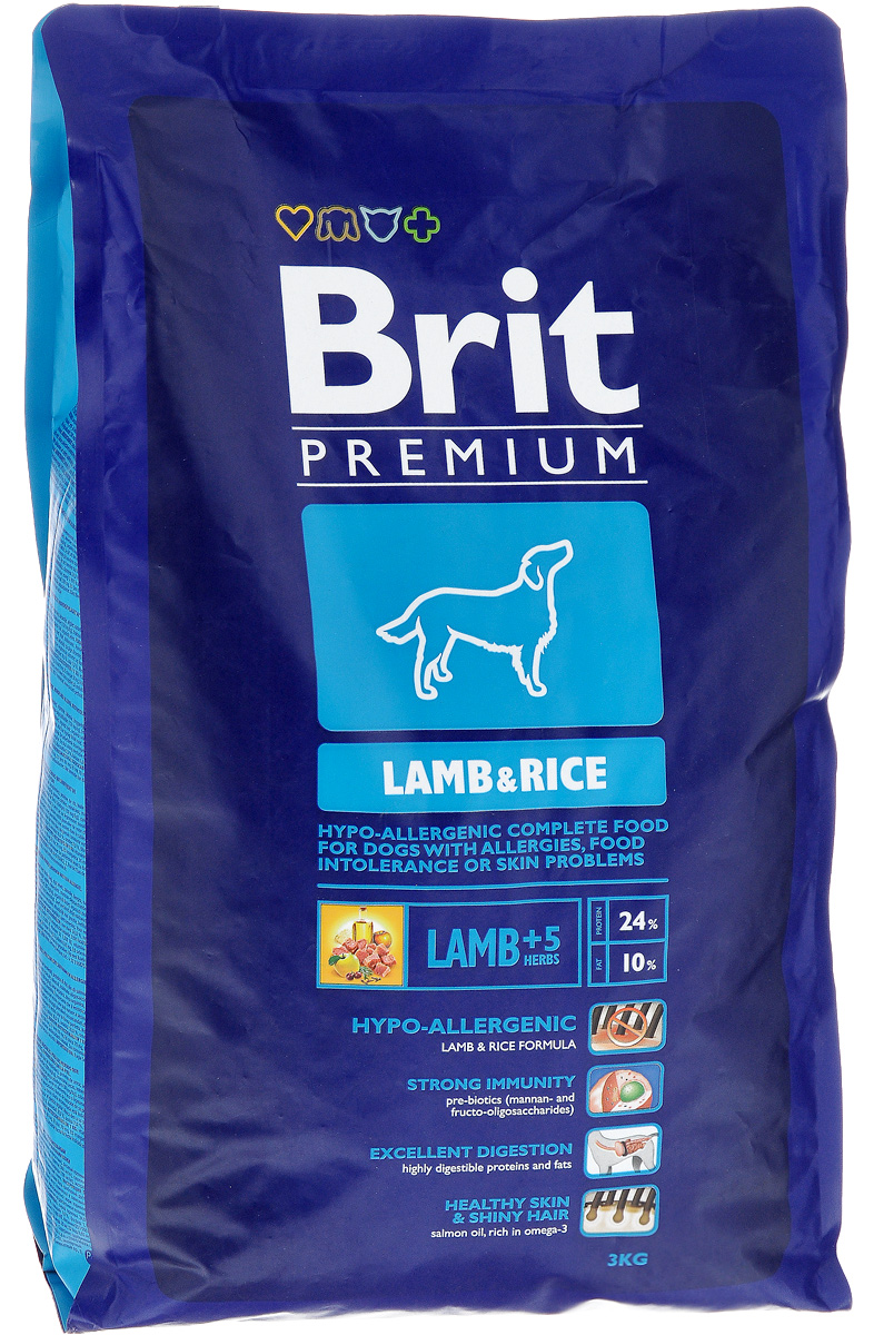Корм сухой Brit Premium для собак с чувствительным пищеварением, гипоаллергенный, с ягненком и рисом, 3 кг8594031449621 Корм сухой Brit Premium для собак с чувствительным пищеварением, гипоаллергенный, с ягненком и рисом, 3 кг8594031449621Сухой корм Brit Premium - полнорационное сбалансированное питание со вкусом ягненка и риса. Корм предназначен для собак всех пород с чувствительным пищеварением, склонных к пищевой аллергии и проблемами кожи. Специально разработанный состав улучшает баланс микрофлоры кишечника. Товар сертифицирован.
