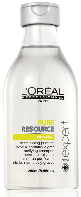 LOreal Professionnel Шампунь для нормальных и склонных к жирности волос Expert Pure Resource - 250 млE0179745 LOreal Professionnel Шампунь для нормальных и склонных к жирности волос Expert Pure Resource - 250 млE0179745Шампунь Пюр Ресорс подходит для нормальных/склонных к жирности волос. Результат заметен уже после первого использования. Препарат разработан на основе технологии PUR BALANCE и в его состав входит вода повышенной очистки. Шампунь насыщен антиоксидантами. Он способствует восстановлению гидролипидного слоя кожи головы и устраняет излишки кожного жира. Содержит активный компонент, который смягчает жесткую воду. Волосы приобретают мягкость и блеск, выглядят очень ухоженными.