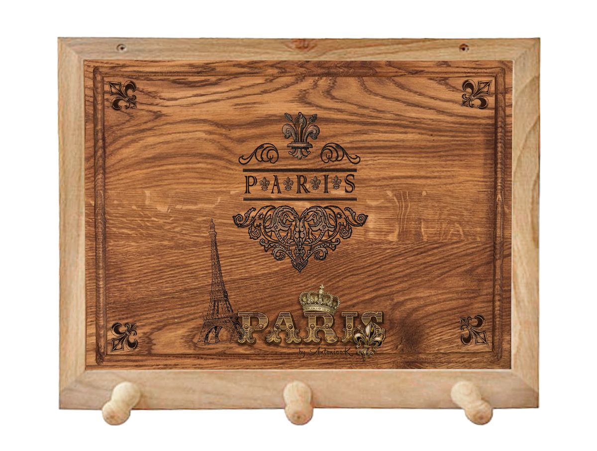 Вешалка GiftnHome Винтажный Париж, с 3 крючками, 38 х 34 смTH-Pvintage(b) Вешалка GiftnHome Винтажный Париж, с 3 крючками, 38 х 34 смTH-Pvintage(b)Art-Casual - что значит буквально: повседневное искусство - это Новый тренд, новый стиль предложения обычных домашних аксессуаров в качестве элементов, задающих стиль и шарм окружающего пространства.Уникальное сочетание привычной функциональности и декоративной, интерьерной функции - это актуальная, современная тенденция от прогрессивных производителей товаров для дома. Вешалка для полотенец - это всем знакомый, понятный и нужный предмет в каждом доме.Проект GiftnHome предлагает серию изделий из натурального дерева (Eco-Life), в комбинации с модными цветными принтами на корпусе от Креативной студии AntonioK.Это изделия больше, чем просто крючки для полотенец, они несут интерьерное решение, зададут настроение и стиль на вашей кухне, столовой или дачной веранде. В серии Эко-Лайф, от GiftnHome - можно, так же приобрести ключницы, подносы и столики в постель из благородных пород дерева (бук, дуб), с актуальными дизайнами на поверхности древесины.