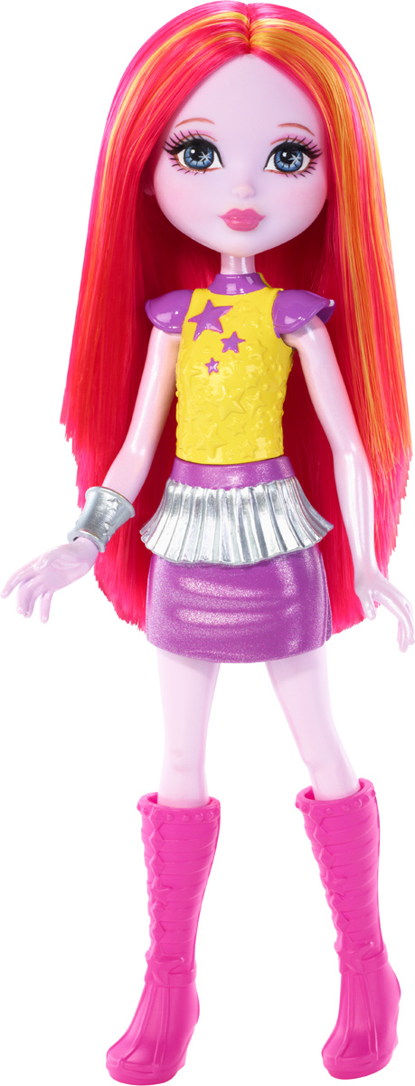 Barbie Мини-кукла Космическое приключение цвет одежды желтый фиолетовыйDNB99_DNC00 Barbie Мини-кукла Космическое приключение цвет одежды желтый фиолетовыйDNB99_DNC00Смелая маленькая кукла-фея отправляется на поиски веселья за пределы Вселенной! Эта маленькая куколка - настоящая звезда приключений. Куколка одета в желтый неснимаемый корсаж, фиолетовую юбочку и высокие розовые сапоги. На руке у куколки красуется серебристый браслетик. Длинные волосы куколки мягкие и послушные, их приятно расчесывать и создавать различные прически. Эта симпатичная куколка подарит море веселья и приключений. Вашей малышке понравится воссоздавать сцены или разыгрывать с куклой сюжеты собственных историй. Руки и ноги у куклы подвижные, что позволяет придать разнообразные позы. Собери всех кукол и все аксессуары из фильма Barbie и космическое приключение и открой для себя целую вселенную увлекательных историй!