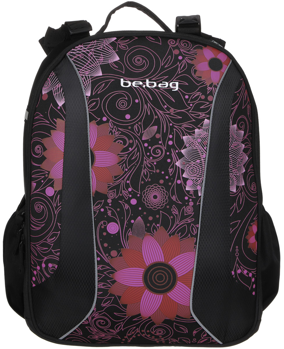 Herlitz Ранец школьный Be Bag Ornament Flower11438033 Herlitz Ранец школьный Be Bag Ornament Flower11438033Школьный ранец Herlitz Be Bag. Ornament Flower изготовлен по жестко-каркасной технологии, что обеспечивает правильную эргономичную форму. Каркас не деформируется при нагрузке и распределяет вес по всей площади ранца. Ранец содержит два вместительных отделения, закрывающихся на застежки-молнии с двумя бегунками. В большом отделении находится мягкая перегородка для тетрадей или учебников, фиксирующаяся хлястиком на липучке. Во втором отделении расположены карман-сетка, органайзер для канцелярских принадлежностей, кармашек под мобильный телефон и лента с карабином для ключей. Изделие имеет два открытых боковых кармана на резинках. Ранец оснащен регулируемыми по длине плечевыми лямками и дополнен текстильной ручкой для переноски в руке. Грудное крепление создано специально для фиксации лямок на плечах ребенка. Прочное дно с пластиковыми ножками придает ранцу хорошую устойчивость и защиту от загрязнений. Светоотражающие элементы обеспечивают безопасность в темное время суток. ...