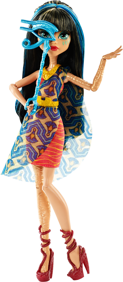 Monster High Кукла Клео де Нил Буникальные танцыDNX18_DNX20 Monster High Кукла Клео де Нил Буникальные танцыDNX18_DNX20Ночь - любимое время монстров, и эти ученики школы монстров готовы оторваться на танцевальной вечеринке. Веселье начинается с убийственного наряда! Клео де Нил - дочь Мумии. Девочка со смуглой кожей, обмотанной бинтами, одета в стильное платье с полосатым принтом. На ногах - изящные туфли на высоких каблуках. Завершают яркий образ зловещей модницы пояс и ожерелье золотого цвета и маска на палочке. Шикарные длинные волосы куклы можно расчесывать. Вашей малышке понравится воссоздавать сцены или разыгрывать с куклой сюжеты собственных историй. Руки, ноги и колени у куклы шарнирные, это позволяет придать разнообразные позы. Порадуйте поклонницу Монстер Хай удивительной новинкой в мире Школы Монстров, подарив ей эту замечательную куколку.