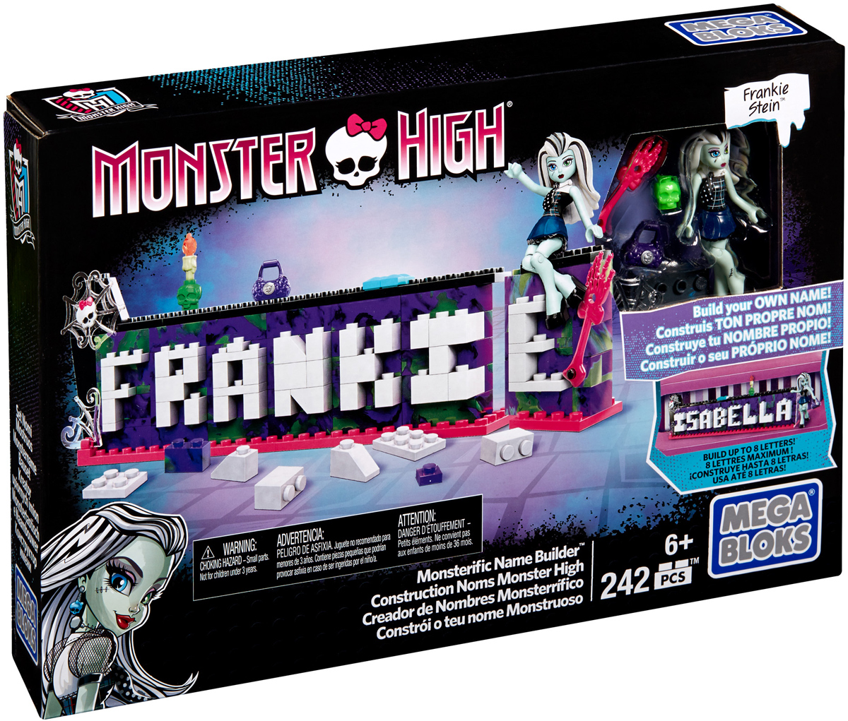 Mega Bloks Monster High Конструктор Табличка для имени Monster HighDRV33 Mega Bloks Monster High Конструктор Табличка для имени Monster HighDRV33Конструктор Mega Bloks: Monster High Табличка для имени Monster High позволит вам оформить свое имя в классном стиле подростков-монстров! Этот необычный набор даст вам возможность создать табличку с именем из не более чем восьми букв, которой вы сможете украсить свою комнату, стол или любое другое место в доме! В набор входит фигурка Фрэнки Штейн, а также невероятно крутые аксессуары, которыми вы можете украсить свою табличку! Соедините сразу несколько табличек, чтобы составить целые фразы или предложения! В набор входят 242 пластиковых элемента. Собирая конструктор, ребенок разовьет внимание, воображение, мелкую моторику рук, пространственное и логическое мышления, а собранная своими руками игрушка будет для него гораздо дороже, чем готовая - ведь он вложил в нее свой драгоценный труд.