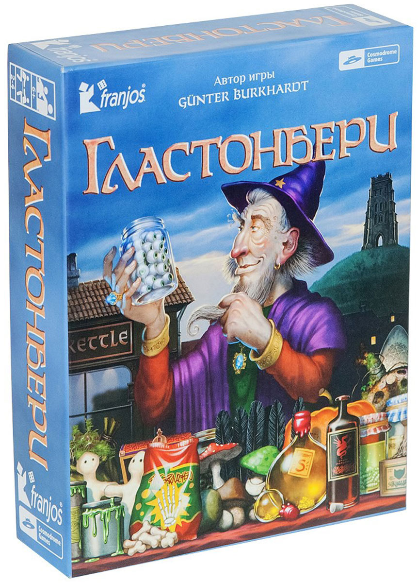 Cosmodrome Games Настольная игра Гластонбери92498 Cosmodrome Games Настольная игра Гластонбери92498Настольная игра Cosmodrome Games Гластонбери - это легкая в освоении игра, которая становится только интереснее с ростом мастерства. Отличное оформление погружает игроков в атмосферу магического города, от которого невозможно оторваться. Механика обновления поля создает множество игровых ситуаций, требующих тактического мышления. Цель игры - заработать наибольшее количество очков. Для этого придется изрядно поплутать по хранилищу ингредиентов, проявить смекалку и продемонстрировать отличную память.