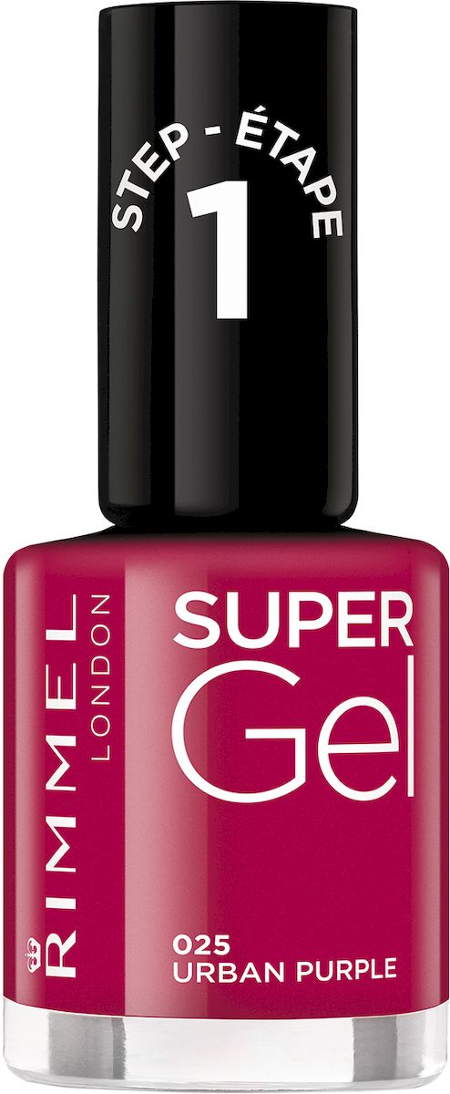 Rimmel Super Gel Nail polish Гель-лак для ногтей, тон 025 бордо, 12 мл34776273025 Rimmel Super Gel Nail polish Гель-лак для ногтей, тон 025 бордо, 12 мл34776273025Коллекция эксклюзивных оттенков от Кейт Мосс для еще более модного гелевого маникюра! STEP 10