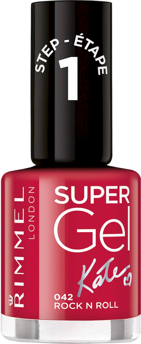 Rimmel Super Gel Kate nail polish Гель-лак для ногтей, тон 042 глубокий красный, 12 мл34776273042 Rimmel Super Gel Kate nail polish Гель-лак для ногтей, тон 042 глубокий красный, 12 мл34776273042Коллекция эксклюзивных оттенков от Кейт Мосс для еще более модного гелевого маникюра! STEP 4