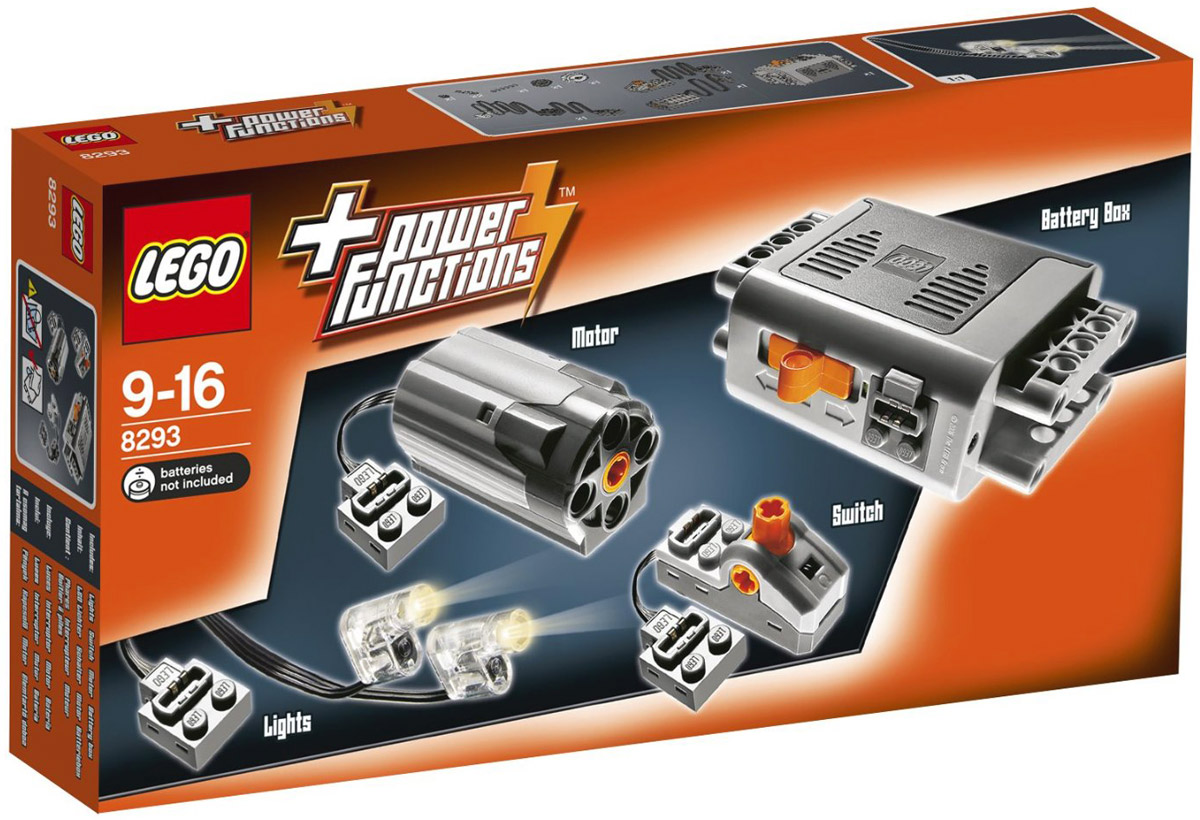 LEGO Technic Конструктор Power Functions 82938293 LEGO Technic Конструктор Power Functions 82938293Набор с мотором Power Functions состоит из элементов для приводов электромеханических моделей LEGO. В комплект входят: мотор, аккумуляторная батарея, кабель, переключатель полярности и два светодиода. Этот набор обеспечит работу моторизованных моделей LEGO. В процессе игры с конструкторами LEGO дети приобретают и постигают такие необходимые навыки как познание, творчество, воображение. Обычные наблюдения за детьми показывают, что единственное, чему они с удовольствием посвящают время - это игры. Игра - это состояние души, это веселый опыт познания реальности. Играя, дети создают собственные миры, осваивают их, восстанавливают прошедшие и будущие события через понарошку, а, познавая, приобретают знания и умения. Фантазия ребенка безгранична, беря свое начало в детстве, она позволяет ребенку учиться представлять в уме, она помогает ему выражать свою индивидуальность, творить, давать форму или выражение чувствам, идеям, а это означает, что ребенок,...