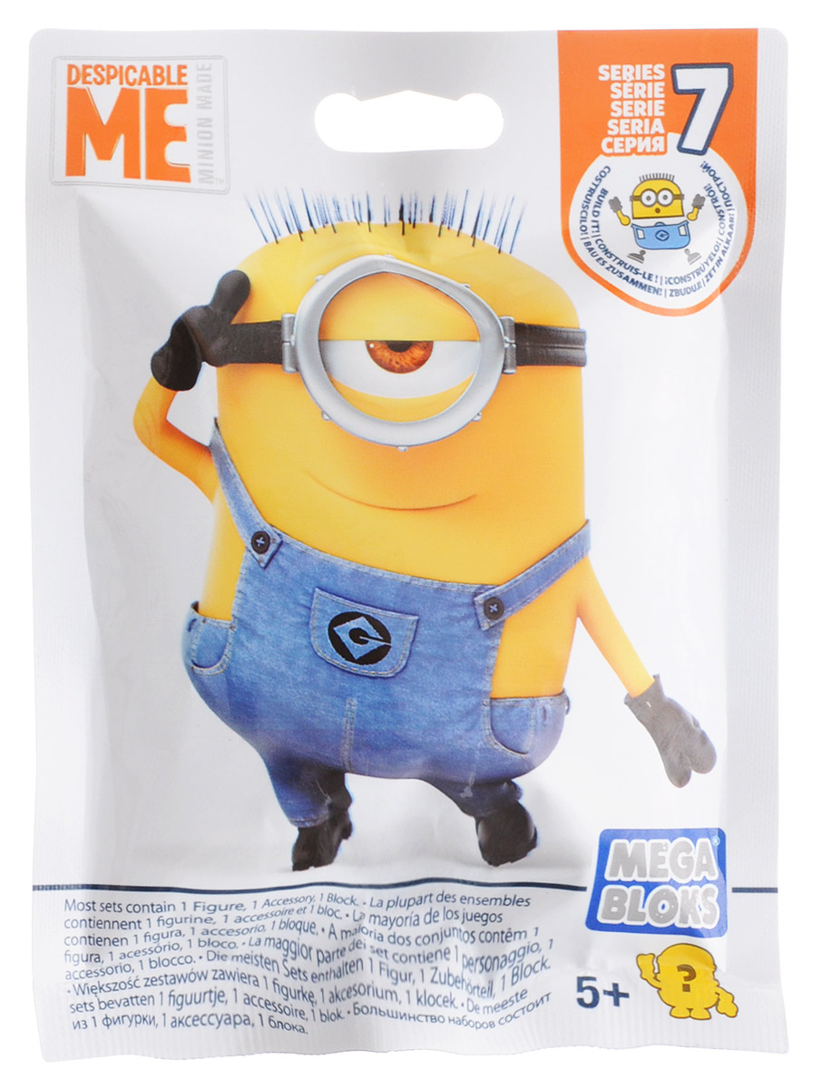 Mega Bloks Minions Конструктор Базовая фигурка Серия 7DKW82_DKW83 Mega Bloks Minions Конструктор Базовая фигурка Серия 7DKW82_DKW83Устрой настоящий переполох, собрав 12 разных сборных фигурок миньонов. У каждой фигурки уникальный костюм и аксессуары! Внешность миньонов меняется по твоему желанию: они могут обмениваться одеждой, очками, прическами и даже руками и ногами! Каждая фигурка продается отдельно в закрытой упаковке, поэтому ты никогда не узнаешь заранее, какой миньон достанется тебе на этот раз!