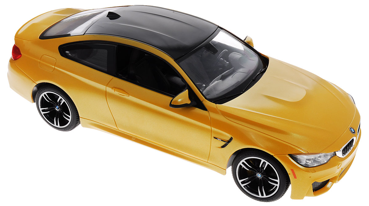 Rastar Радиоуправляемая модель BMW M4 Coupe70900пц Rastar Радиоуправляемая модель BMW M4 Coupe70900пцРадиоуправляемая модель Rastar BMW M4 Coupe обязательно привлечет внимание взрослого и ребенка и понравится любому, кто увлекается автомобилями. Корпус автомобиля выполнен из металла с использованием пластиковых элементов, колеса - из резины. Маневренная и реалистичная уменьшенная копия выполнена в точной детализации с настоящим автомобилем в масштабе 1:14. Управление машинкой происходит с помощью пульта. Машина двигается вперед и назад, поворачивает направо, налево. Имеются световые эффекты. Колеса игрушки обеспечивают плавный ход, машинка не портит напольное покрытие. Радиоуправляемые игрушки способствуют развитию координации движений, моторики и ловкости. Ваш ребенок часами будет играть с моделью, придумывая различные истории и устраивая соревнования. Порадуйте его таким замечательным подарком! Модель автомобиля работает от 5 батареек напряжением 1,5V типа АА (не входят в комплект). Пульт управления работает от батарейки 9V типа...