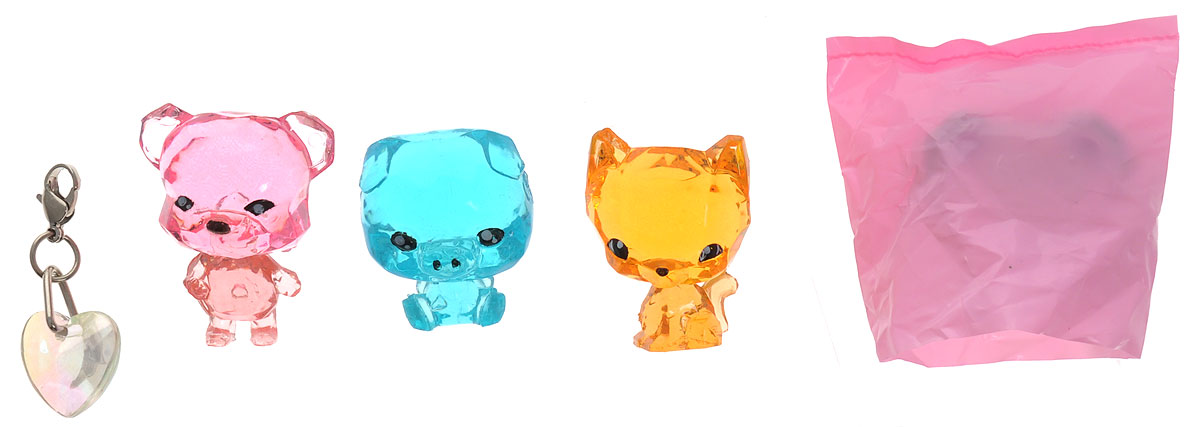 Crystal Surprise Набор фигурок Zing Sparkles Glitter Зверюшка-сюрприз цвет розовый голубой оранжевый 4 шт45714_медведь розовый, оранжевый, голубой Crystal Surprise Набор фигурок Zing Sparkles Glitter Зверюшка-сюрприз цвет розовый голубой оранжевый 4 шт45714_медведь розовый, оранжевый, голубойСамые искристые, самые сияющие малютки-зверюшки собрались здесь, чтобы принести вам удачу! Когда на небе встает солнце вдогонку тающей луне, появляются зверьки Crystal Surprise. Возьмите их в руку - и почувствуете, как они приносят удачу. У каждого зверька Crystal Surprise есть свое предназначение, каждый из них станет вашим талисманом. Носите, дарите их. Соберите их всех, чтобы умножить их магические способности! В набор входят поросенок Zing, медведь Sparkles, котенок Glitter и фигурка-сюрприз. Предназначение фигурки Crystal Surprise Поросенок Zing - везение, предназначение фигурки Crystal Surprise Медведь Sparkles - придание уверенности, предназначение фигурки Crystal Surprise Котенок Glitter - приключения. В набор также входит подвеска на удачу.
