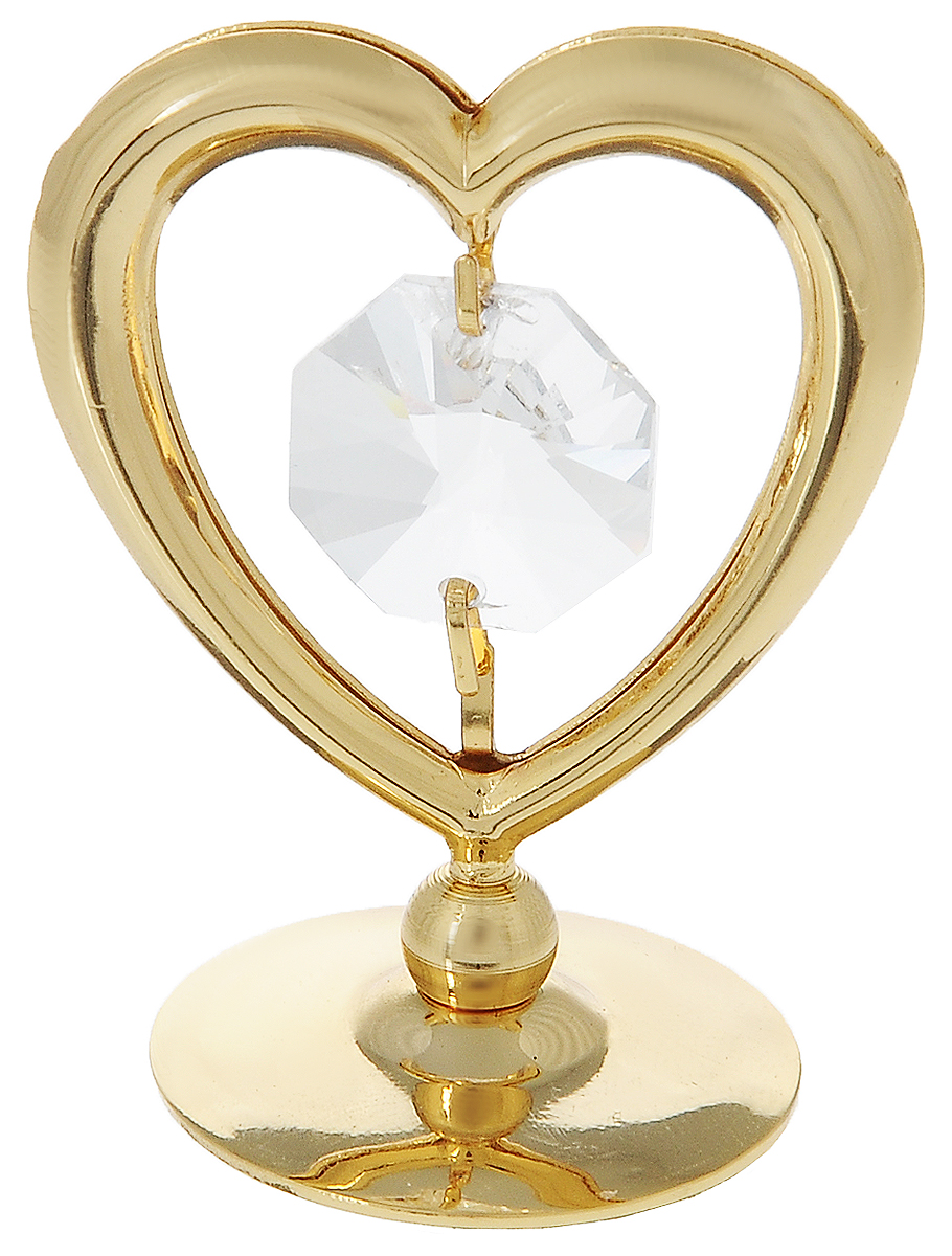 Миниатюра Crystocraft СердцеU0252-081-GC1_вид 2 Миниатюра Crystocraft СердцеU0252-081-GC1_вид 2Миниатюра Crystocraft Сердце станет необычным аксессуаром для вашего интерьера и создаст незабываемую атмосферу. Изделие выполнено из высококачественной нержавеющей стали с золотистым покрытием и украшено кристаллом Swarovski. Ограненный кристалл, точно бриллиант, блистает сотнями различных оттенков. Эта очаровательная вещь послужит отличным подарком близкому человеку, родственнику или другу, а также подарит приятные мгновения и окунет вас в лучшие воспоминания.