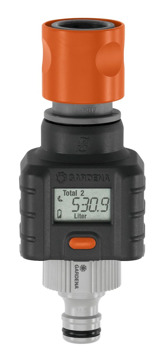 Счетчик воды Gardena 08188-24.000.0008188-24.000.00 Счетчик воды Gardena 08188-24.000.0008188-24.000.00Инновационный счетчик воды Gardena позволяет точно дозировать расход воды для полива, что является разумным с точки зрения оптимального полива и экономии расхода воды. Вы сможете оценить расход воды в день, расход воды за сезон, расход воды за период подачи воды и текущий расход воды в литрах в минуту. Количество израсходованной воды можно четко увидеть на большом дисплее в любое время, и таким образом контролировать употребление воды. Счетчик воды Gardena гарантирует вам полный и точный контроль расхода воды на вашей даче. Теперь вы можете поливать участок с учетом потребностей растений в воде, а также более разумно, систематично и без излишка. Это благоприятным образом сказывается на ваших растениях, окружающей среде и вашем кошельке. Счетчик воды Gardena работает от батарейки (входит в комплект) и может быть одним движением подключен к крану, дождевателю, насосу, станции бытового водоснабжения и т.д. Счетчик прочный и устойчивый к повреждениям. Просто подсоедините одним...
