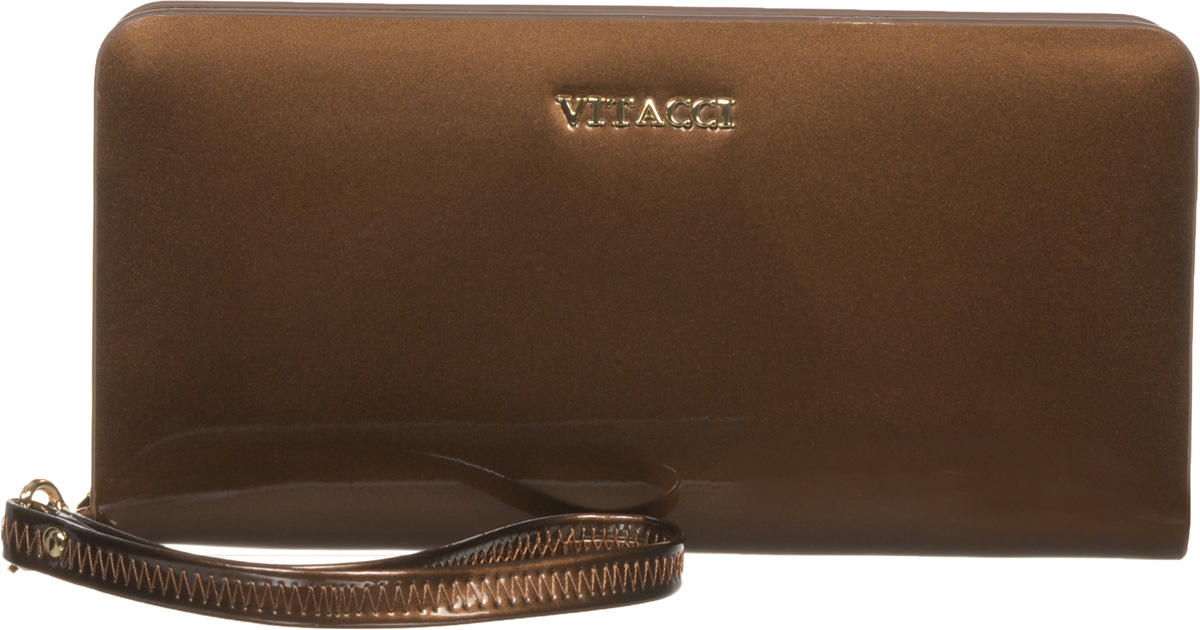 Кошелек женский Vitacci, цвет: коричневый. HS004HS004 Кошелек женский Vitacci, цвет: коричневый. HS004HS004Модный женский кошелек Vitacci выполнен из натуральной лаковой кожи. Модель закрывается на застежку-молнию. Внутри 3 отделения для купюр, отделение для мелочи на застежке-молнии и 6 длинных карманов. Изделие дополнено съемным кожаным ремешком с замком-карабином. Такой кошелек станет прекрасным стильным подарком для любителей респектабельных аксессуаров и порадует простотой и функциональностью. Изделие упаковано в фирменную коробку.