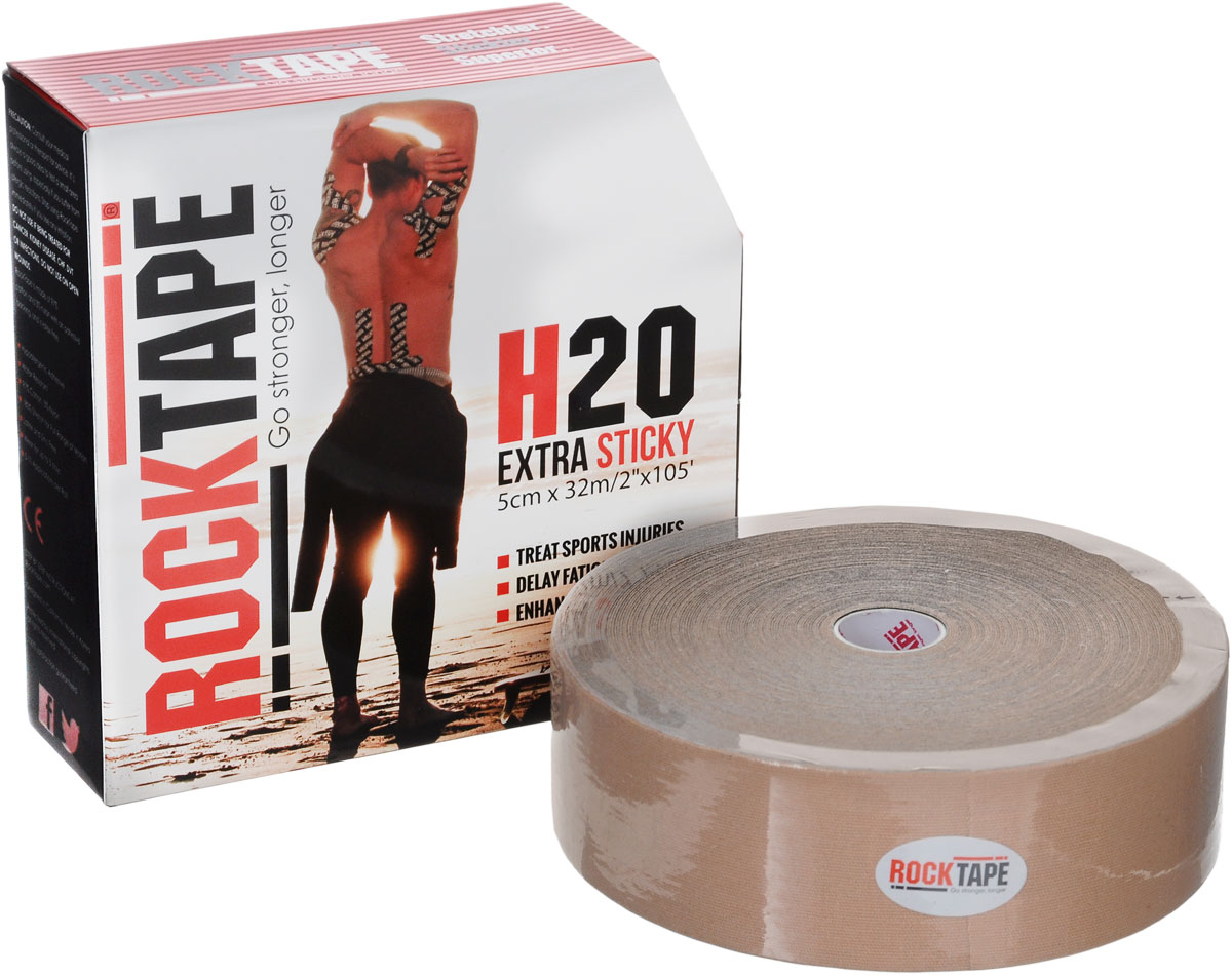 Кинезиотейп Rocktape Bulk H2O, цвет: телесный, 5 см х 32 мRCT100-BGH2O-LG Кинезиотейп Rocktape Bulk H2O, цвет: телесный, 5 см х 32 мRCT100-BGH2O-LGКинезиотейп Rocktape Bulk H2O, выполненный из хлопка и нейлона, был создан специально для водных видов спорта - его клеевая основа еще более стойкая и выдерживает многочасовые пребывания в воде, при этом тейп не теряет свои свойства и продолжает поддерживать спортсмена в течение нескольких дней и в любых условиях. Изделие имеет плотную волнообразную структуру ткани. Не содержит латекса и цинка, водостойкий. Кинезиотейп носится до 5 дней, не теряя своих свойств. 180% эластичности.