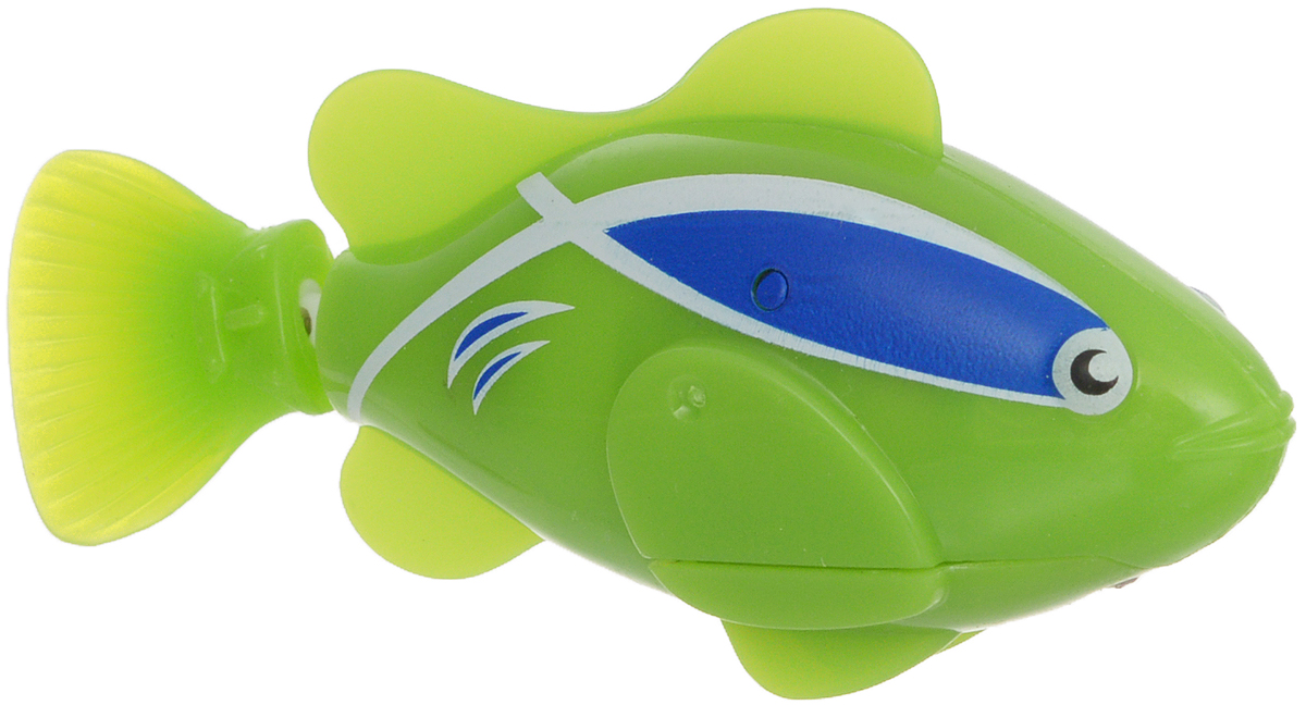 Bradex Рыбка-робот Funny Fish цвет зеленыйDE 0072 Bradex Рыбка-робот Funny Fish цвет зеленыйDE 0072Рыбка-робот Bradex Funny Fish плавает также шустро, как и обычная рыба, однако, в отличие от обладателей жабр, не требует корма и не загрязняет аквариум. Ваши дети будут в восторге от этой игрушки. Чудо-рыбка работает от батареек и начинает махать плавником сразу после того, как попадает в воду. Вставьте в рыбку 2 батарейки и она начинает плавать от контакта с водой. В набор входят: рыбка-робот, 4 батарейки (2 батарейки уже вставлены и 2 запасные). Рекомендуется докупить 2 батарейки типа LR44 (товар комплектуется демонстрационными).