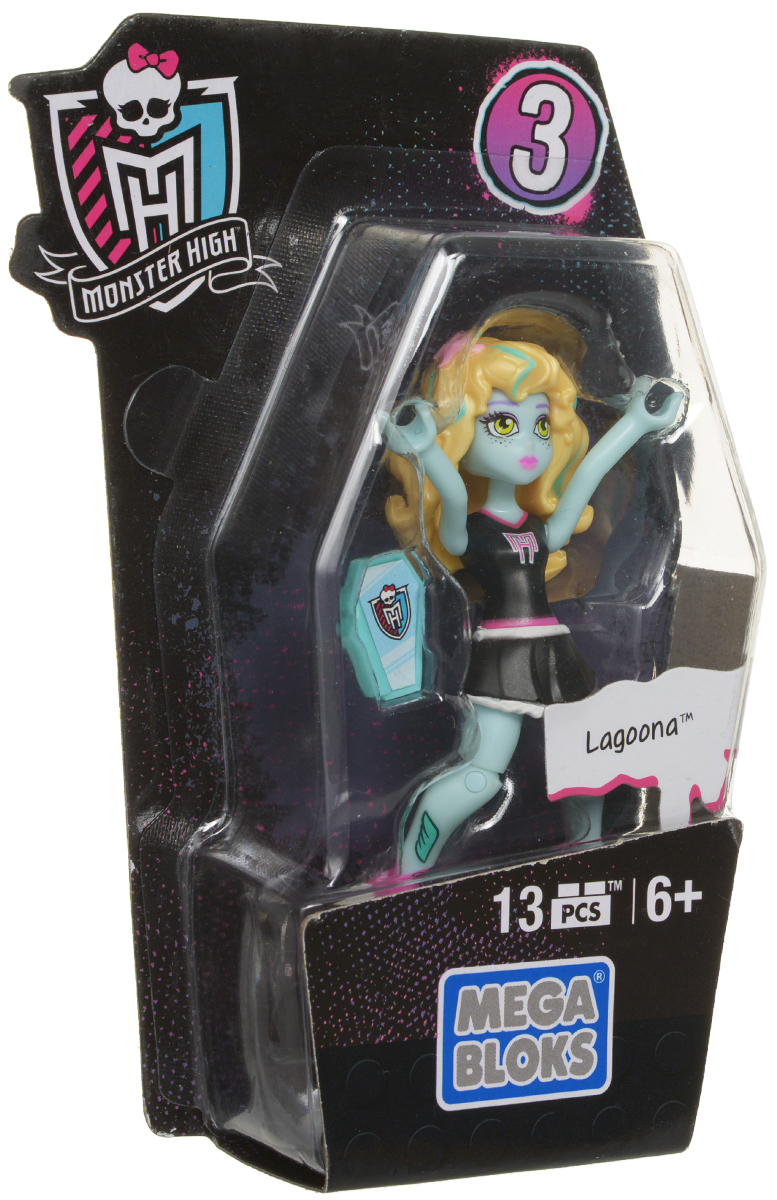 Mega Bloks Monster High Конструктор Lagoona BlueCNF78_DRB90 Mega Bloks Monster High Конструктор Lagoona BlueCNF78_DRB90Лагуна Блю - дочь морского чудища. Она добрая и рассудительная девушка, которая всегда готова дать совет. Встречается с Гиллингтоном Гилом Веббером - речным монстром. У нее семь лучших друзей, но сама она говорит, что дружит со всеми. Конструктор Mega Bloks Monster High. Lagoona Blue изготовлен из прочного пластика высокого качества, нетоксичного и безопасного для детей. Конструктор состоит из 13 деталей, собрав которые, ребенок получит мини- фигурку - одну из главных героинь мультсериала Monster High. Фигурка тщательно детализирована и подвижна, что позволяет игрушке принимать бесчисленное количество самых невероятных поз. Детали конструктора с легкостью крепятся друг к другу. Размер составных элементов очень удобен для того, чтобы ребенку было комфортно играть. Среди элементов конструктора имеются модный аксессуар и мобильный телефон. Соберите все наборы Mega Bloks. Monster High и постройте свой причудливый сказочный мир. Собирая ...