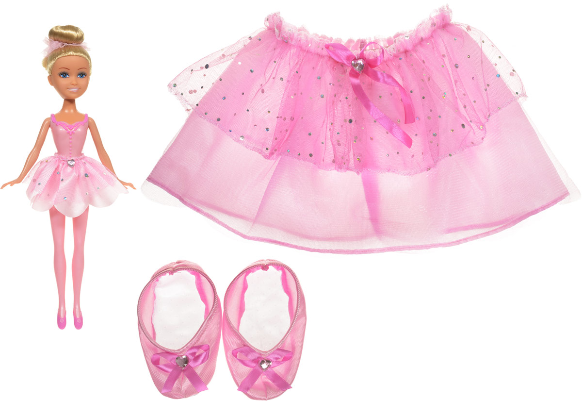 ABtoys Кукла Балерина с карнавальным костюмом для девочки7550098_розовый ABtoys Кукла Балерина с карнавальным костюмом для девочки7550098_розовыйЭтот замечательный набор содержит в себе не только прелестную куколку ABtoys Балерину, но и прекрасный карнавальный костюм для вашей девочки! Теперь ваша малышка сможет одеться также, как и ее маленькая подружка, и почувствовать себя настоящей балериной. Куколка выполнена из качественных и безопасных материалов. Ее ручки, ножки и голова подвижны, а волосы можно расчесывать. Костюм состоит из пышной юбочки розового цвета и туфель. Обувь предназначена для игры только в помещении.