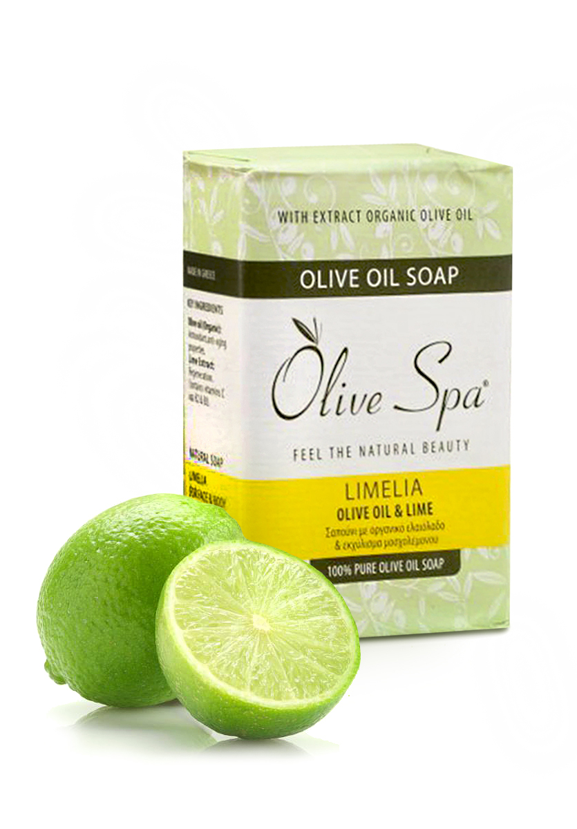 Olive Spa Мыло оливковое натуральное Limelia с экстрактом лайма, 100 г804 Olive Spa Мыло оливковое натуральное Limelia с экстрактом лайма, 100 г804Натуральное мыло для рук и лица, которое сочетает антиоксидантное и омолаживающее действие оливкового масла и восстанавливающие свойства экстракт лайма, содержащего витамины С, В2 и В3.
