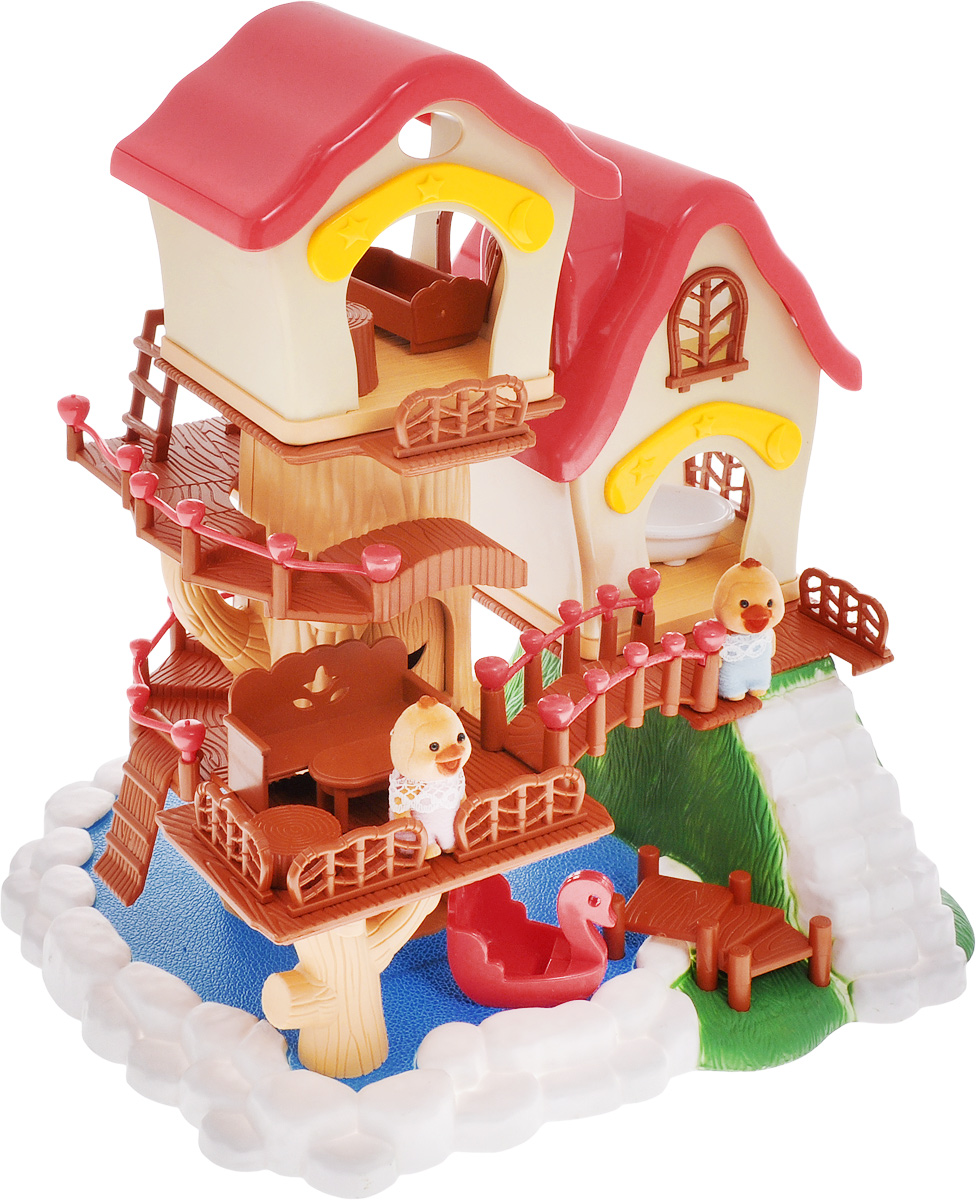 ABtoys Игровой набор Домик с аксессуарамиPT-00307 ABtoys Игровой набор Домик с аксессуарамиPT-00307Игровой набор ABtoys Домик с аксессуарами позволит детям разыграть не только интересные игровые сюжеты с участием фигурок, но и станет для них прекрасной возможностью, чтобы проявить вкус и чувство стиля при обстановке домика мебелью и декоративными аксессуарами. Комплект станет полезным способом для проведения свободного времени, который поможет развить фантазию крохи и его образное мышление. Придумывая интересный сюжет для игры с использованием аксессуаров из набора, ребенок не только интересно проведет свой досуг, но и разовьет фантазию и мелкую моторику рук. Предметы мебели и две фигурки утят, входящие в набор, изготовлены из нетоксичного пластика высокого качества, который устойчив к ударам и деформациям.