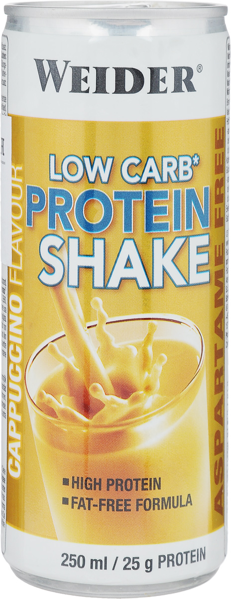 Коктейль протеиновый Weider Low Carb Protein Shake, капучино, 250 мл38963 Коктейль протеиновый Weider Low Carb Protein Shake, капучино, 250 мл38963Протеин Weider Low Carb Protein Shake - это специализированный протеиновый коктейль с низким содержанием углеводов. Коктейль содержит 25 г высококачественного молочного протеина и мало углеводов, которые получены исключительно из молока. Это оптимальное соотношение для похудения. Большое количество протеина обеспечивает правильное снабжение мышц, жир уменьшается, а мускулатура, благодаря которой фигура приобретает красивую форму, сохраняется. Низкое содержание жиров (менее 2%) в коктейле идеально подходит для диеты. Легкая и прочная банка очень удобна, теперь можно в любом месте обеспечить себе здоровое питание с достаточным количеством протеина. Кроме того, коктейль имеет потрясающий вкус. Применение: Пейте для дополнения рациона белком в течение дня. Состав: обезжиренное молоко, вода, казеинат кальция, подсластители: цикламат натрия, ацесульфам К, сахарин натрия; каррагенан, краситель. Товар сертифицирован.