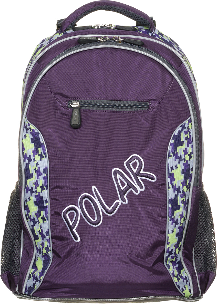 Рюкзак детский городской Polar, 26 л, цвет: фиолетовый. П0082-29П0082-29 Рюкзак детский городской Polar, 26 л, цвет: фиолетовый. П0082-29П0082-29Школьный рюкзак Polar. У рюкзака 2 отделения и несколько карманов для мелких принадлежностей. В большом отделение имеется карман под ноутбук диагональю 14. Спинка эргономичной формы, повторяет контур спины ребенка, тем самым равномерно распределяет нагрузку на позвоночник. Полумягкое дно для безопасности ношения. С обеих сторон имеются карманы для бутылок с водой. Светоотражатели спереди и сзади школьного рюкзака. Гибкая петля для того, чтобы подвесить ранец на крючок. Подходит для 1-6 классов.