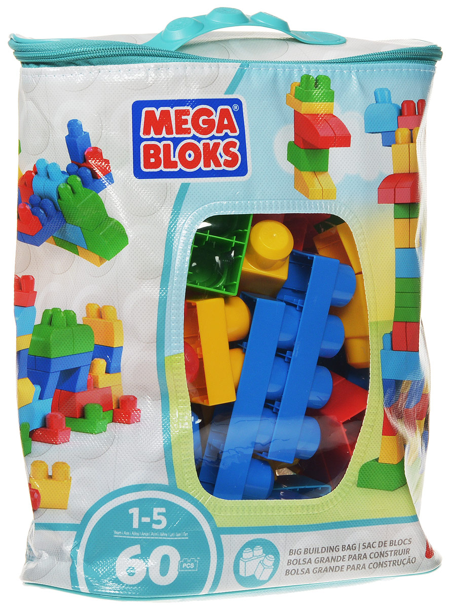 Mega Bloks First Builders Конструктор Big Builder BagCYP67_DCH55 Mega Bloks First Builders Конструктор Big Builder BagCYP67_DCH55Конструктор Mega Bloks First Builders порадует вашего ребенка яркими цветами. Большие блоки конструктора подходят для постройки замков, в которых могут развернуться различные приключения. Набор состоит из 60 блоков. После игры все детали можно убрать в удобную сумку с застежкой! Конструктор предназначен специально для самых маленьких строителей. Играя с конструктором, малыш отлично разовьет мелкую моторику рук, координацию движений, усидчивость, воображение и фантазию, пространственное мышление, а также познакомится с такими понятиями, как цвет, форма и размер предмета.