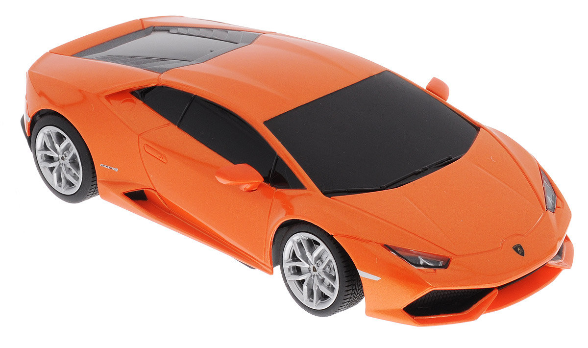 Rastar Радиоуправляемая модель Lamborghini Huracan LP 610-4 цвет оранжевый71500_оранжевый Rastar Радиоуправляемая модель Lamborghini Huracan LP 610-4 цвет оранжевый71500_оранжевыйРадиоуправляемая модель Rastar Lamborghini Huracan LP 610-4, выполненная из прочного пластика с металлическими элементами, является точной уменьшенной копией настоящего автомобиля в масштабе 1:24. Модель привлечет внимание не только ребенка, но и взрослого. Машина при помощи пульта управления движется вперед, дает задний ход, поворачивает влево и вправо. Автомобиль обладает высокой стабильностью движения, что позволяет полностью контролировать его процесс, управляя уверенно и без суеты. Такая модель автомобиля станет отличным подарком не только автолюбителю, но и человеку, ценящему оригинальность и изысканность, а качество исполнения представит такой подарок в самом лучшем свете. Радиоуправляемые игрушки способствуют развитию координации движений, моторики и ловкости. Машина работает от 3 батареек типа АА (не входят в комплект). Пульт управления работает от 2 батареек типа АА (не входят в комплект). Пульт управления работает на частоте 27...
