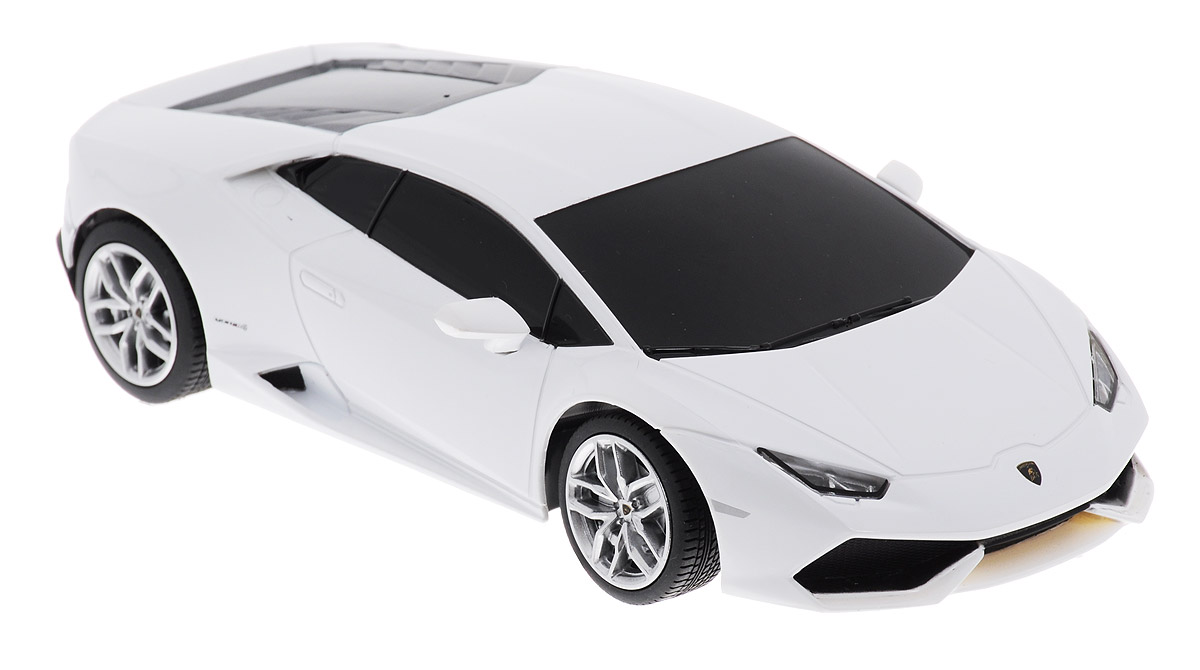 Rastar Радиоуправляемая модель Lamborghini Huracan LP 610-4 цвет белый71500 Rastar Радиоуправляемая модель Lamborghini Huracan LP 610-4 цвет белый71500Радиоуправляемая модель Rastar Lamborghini Huracan LP 610-4 обязательно привлечет внимание взрослого и ребенка и несомненно понравится любому, кто увлекается автомобилями. Эта машина - точная копия автомобиля Lamborghini Huracan LP 610-4 в масштабе 1/24. Машинка изготовлена из высококачественного пластика, шины выполнены из мягкой резины. Управление игрушкой происходит при помощи удобного пульта. Пульт управления работает на частоте 27 MHz. Автомобиль может перемещаться вперед, дает задний ход, поворачивает влево и вправо, останавливается. Ваш ребенок увлеченно будет играть с моделью, придумывая различные истории и устраивая соревнования. Порадуйте его таким замечательным подарком! Для работы автомобиля требуются 3 батарейки напряжением 1,5V типа АА (не входят в комплект). Для работы пульта управления требуются 2 батарейки напряжением 1,5V типа АА (не входят в комплект).