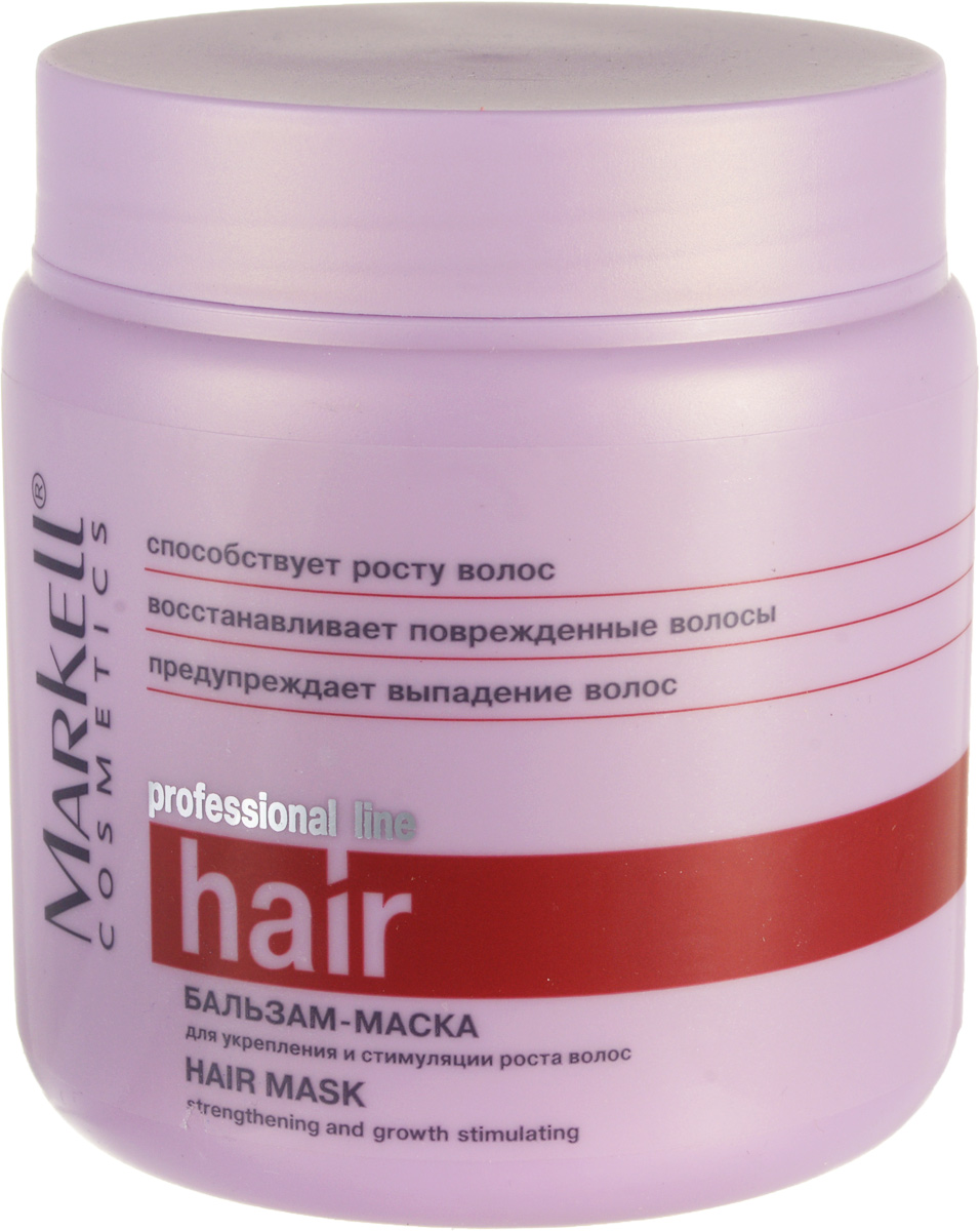 Markell Бальзам-маска Professional Hair Line для укрепления и стимуляции роста волос, 500 мл7751 Markell Бальзам-маска Professional Hair Line для укрепления и стимуляции роста волос, 500 мл7751Бальзам-маска с инновационным комплексом для интенсивного восстановления и укрепления ослабленных волос. Активные компоненты способствуют укреплению волосяной луковицы и стимулируют активный рост волос. - восстанавливает поврежденные волосы - предупреждает выпадение волос - способствует росту волос