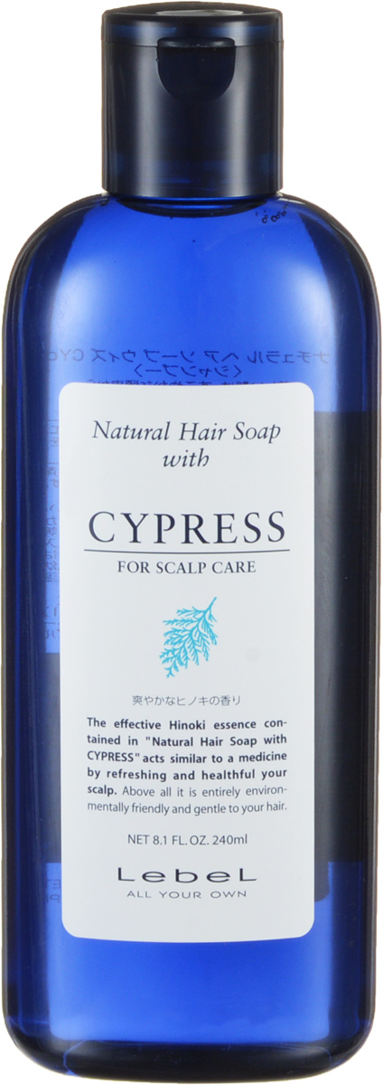 Lebel Natural Hair Шампунь с хиноки (японский кипарис) Soap Treatment Shampoo Cypress, 240 мл1408лп Lebel Natural Hair Шампунь с хиноки (японский кипарис) Soap Treatment Shampoo Cypress, 240 мл1408лпШампунь Cypress Lebel Natural Hair Soap Treatment для ухода за чувствительной, сухой кожей головы с маслом японского кипариса. Борется с сухой перхотью. Снимает воспаление, раздражение и зуд. Борется с выпадением волос. Рекомендуется мужчинам. Стимулирует обновление клеток, нормализуя их деятельность. Защищает от УФ (SPF 15).