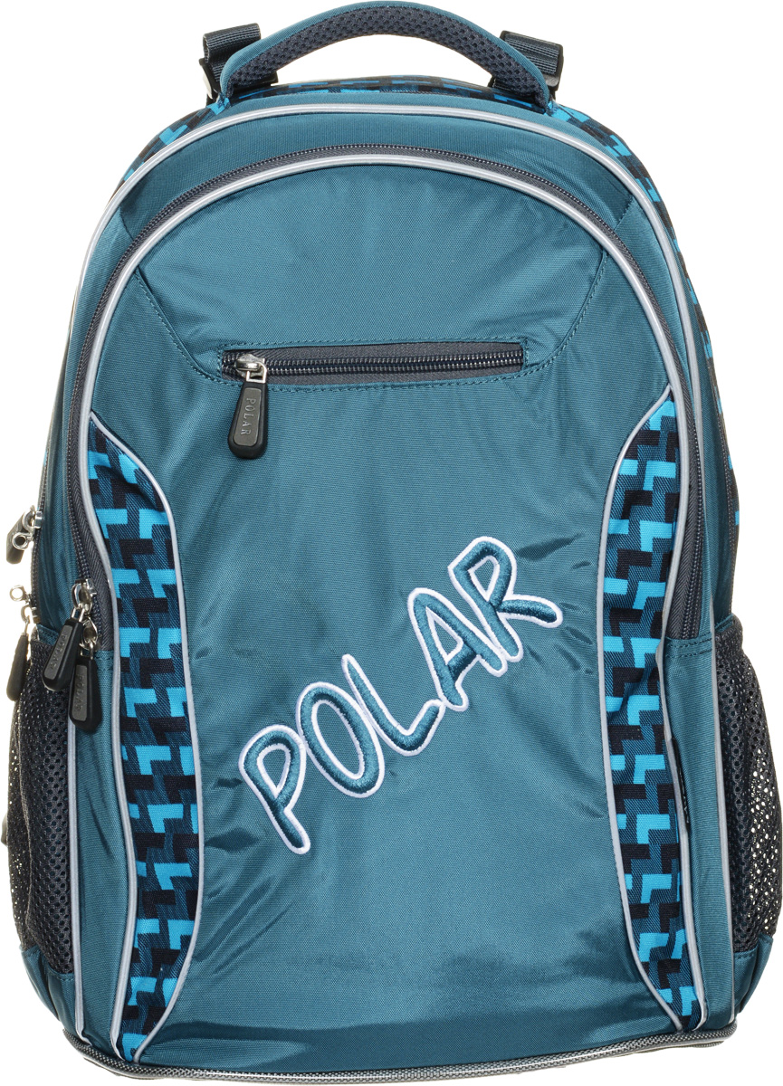 Рюкзак детский городской Polar, 26 л, цвет: зеленый. П0082-09П0082-09 Рюкзак детский городской Polar, 26 л, цвет: зеленый. П0082-09П0082-09Школьный рюкзак Polar. У рюкзака 2 отделения и несколько карманов для мелких принадлежностей. В большом отделение имеется карман под ноутбук диагональю 14. Спинка эргономичной формы, повторяет контур спины ребенка, тем самым равномерно распределяет нагрузку на позвоночник. Полумягкое дно для безопасности ношения. С обеих сторон имеются карманы для бутылок с водой. Светоотражатели спереди и сзади школьного рюкзака. Гибкая петля для того, чтобы подвесить ранец на крючок. Подходит для 1-6 классов.