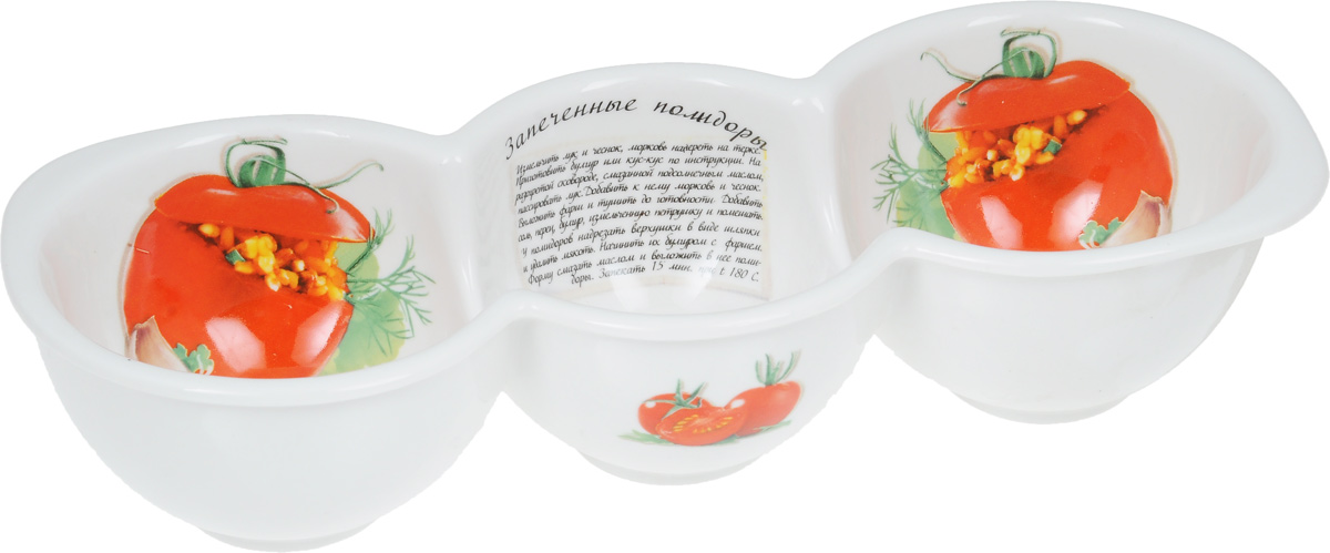 Форма для запекания LarangE Запеченные помидоры, 26 х 10 х 5,8 см598-091 Форма для запекания LarangE Запеченные помидоры, 26 х 10 х 5,8 см598-091Форма для запекания LarangE Запеченные помидоры изготовлена из жаропрочной керамики, покрытой глазурью. Керамическая посуда обладает уникальными свойствами. Она обеспечивает быстрый нагрев и долгое сохранение температуры. Эти качества позволяют придать особый аромат продуктам, сохранить витамины и микроэлементы, которые часто разрушаются при нагревании. Кроме этого, керамическая посуда не выделяет химических примесей в процессе приготовления, что, безусловно, положительно скажется на вашем здоровье и самочувствии. Предназначена для запекания перца, помидор и многого другого. В комплект входит брошюра с рецептами. Допускается использование в микроволновой печи, духовке и холодильнике. Размер формы (по верхнему краю): 26 х 10 см. Высота стенки: 5,8 см.