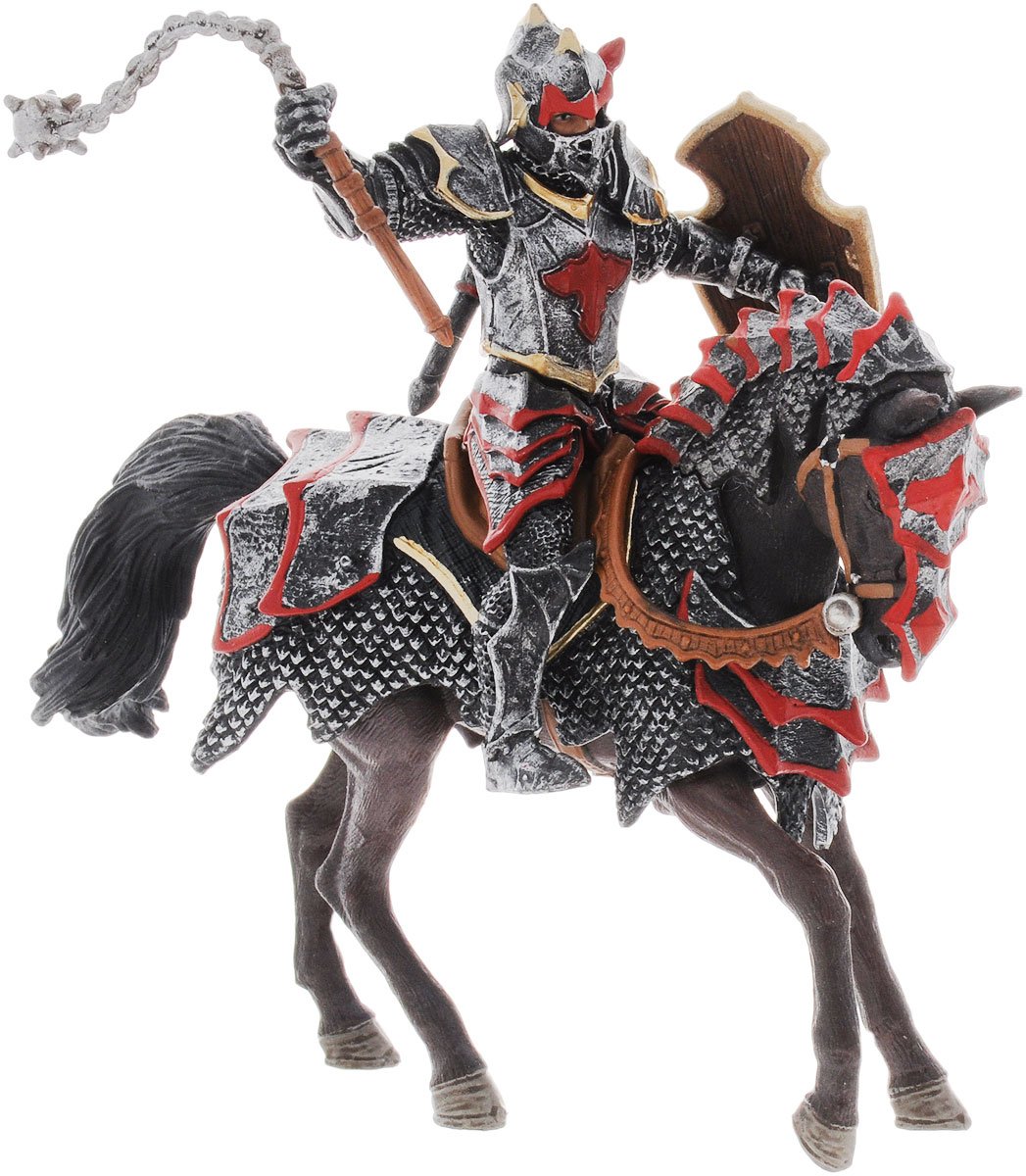 Schleich Фигурка Рыцарь Ордена Дракона на коне70101 Schleich Фигурка Рыцарь Ордена Дракона на коне70101Фигурка Schleich Рыцарь Орден Дракона на коне станет прекрасным подарком для вашего ребенка. Она выполнена из каучукового пластика. Детали фигурки четкие и максимально детализированы, что привлечет внимание ребенка, который с огромным удовольствием будет играть с ней в ролевые игры. Фигурка разъемная и ваш ребенок может играть отдельно как с рыцарем, так и с лошадью. Всадник надежно крепится к лошади с помощью магнитов, встроенных в фигурки. Цеп подвижен в руке. Такая фигурка непременно понравится вашему ребенку и станет замечательным украшением любой коллекции. Рыцарь Утренняя звезда - грозное оружие Ордена Дракона. Всадник вооружен мощной цепом и щитом, на нем прочные доспехи. Рыцарь и его боевой конь не проиграли ни одну битву! Рыцарь Утренняя звезда известен далеко за пределами своей страны, его боевые заслуги признают даже самые заклятые враги.