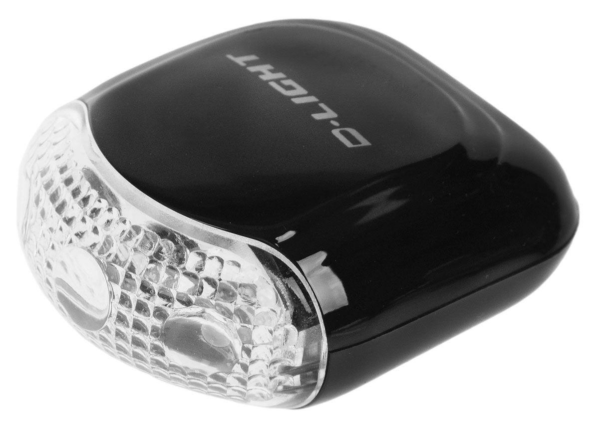 Фонарь велосипедный D-Light CG-623W1, габаритный, передний, цвет: черный, прозрачныйCG-623W1 Фонарь велосипедный D-Light CG-623W1, габаритный, передний, цвет: черный, прозрачныйCG-623W1Передний габаритный фонарь D-Light CG-623W1 предназначен для обеспечения большей безопасности при поездках в темное время суток. Работает от 2 батареек типа LR1 (входят в комплект). Водонепроницаемый корпус выполнен из прочного пластика. Имеет 3 режима работы: простое свечение, мигание и Chasing. Chasing это режим, при котором лампочки загораются последовательно. Время работы в режиме обычного свечения: 30 ч. Время работы в режиме мигания: 70 ч. Время работы в режиме Chasing: 120 ч. Размер фонаря (без учета креплений): 5,2 х 4,4 х 2,2 см.