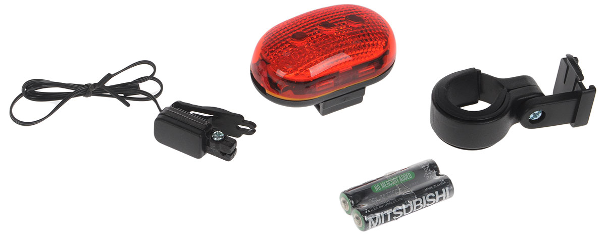 Фонарь велосипедный D-Light CG-402BL, тормозной, задний, цвет: черный, красныйCG-402BL Фонарь велосипедный D-Light CG-402BL, тормозной, задний, цвет: черный, красныйCG-402BLЗадний тормозной фонарь D-Light CG-402BL предназначен для обеспечения большей безопасности при поездках в темное время суток. Работает от 2 батареек типа AAA (входят в комплект). Водонепроницаемый корпус выполнен из прочного пластика. Фонарь устанавливается на основание диаметром 25-32 мм. Имеет 4 режима работы: простое свечение, мигание, Chasing и Random. Chasing это режим, при котором лампочки загораются последовательно. Random это режим, при котором лампочки загораются произвольно. Кнопка включения находится на корпусе фонаря, а также на проводном пульте, который можно подключить для удобства. Время работы в режиме обычного свечения: 70 ч. Время работы в режиме мигания: 160 ч. Время работы в режиме Chasing: 250 ч. Время работы в режиме Random: 250 ч. Размер фонаря (без учета креплений): 6,5 х 3,3 х 3,3 см.