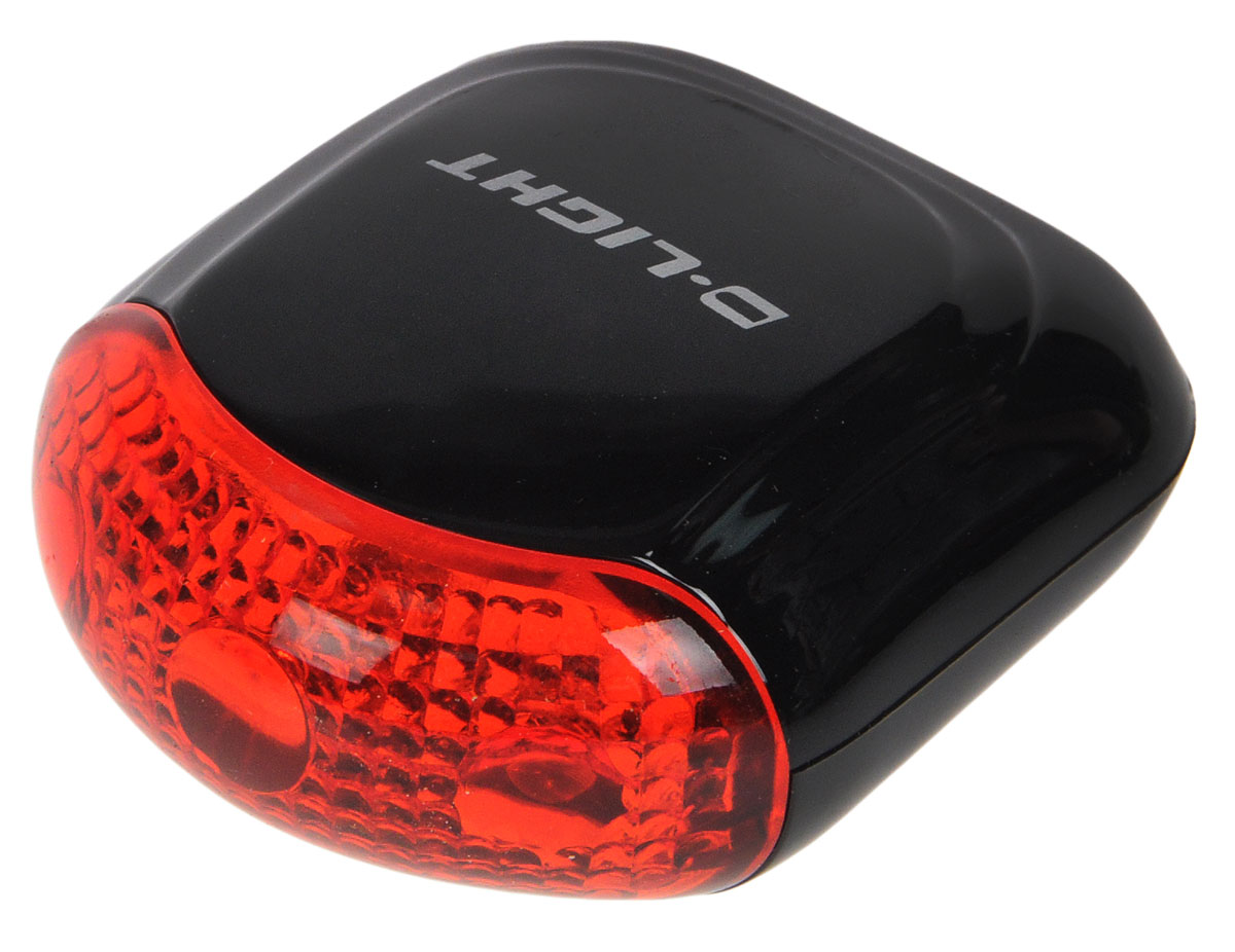 Фонарь велосипедный D-Light CG-623R1, габаритный, задний, цвет: черный, красныйCG-623R1 Фонарь велосипедный D-Light CG-623R1, габаритный, задний, цвет: черный, красныйCG-623R1Задний габаритный фонарь D-Light CG-623R1 предназначен для обеспечения большей безопасности при поездках в темное время суток. Работает от 2 батареек типа LR1 (входят в комплект). Водонепроницаемый корпус выполнен из прочного пластика. Имеет 3 режима работы: простое свечение, мигание и Chasing. Chasing это режим, при котором лампочки загораются последовательно. Время работы в режиме обычного свечения: 30 ч. Время работы в режиме мигания: 70 ч. Время работы в режиме Chasing: 120 ч. Размер фонаря (без учета креплений): 5,2 х 4,4 х 2,2 см.