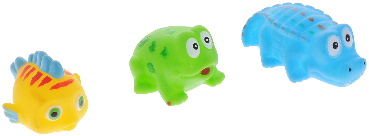 ABtoys Набор игрушек для ванной Веселое купание 3 штPT-00331 ABtoys Набор игрушек для ванной Веселое купание 3 штPT-00331С набором игрушек для ванной ABtoys Веселое купание принимать водные процедуры станет еще веселее и приятнее. В набор входят три игрушки - рыбка, лягушка и крокодил. Игрушки имеют яркие цвета. Набор доставит ребенку большое удовольствие и поможет преодолеть страх перед купанием. Игрушки для ванной способствуют развитию воображения, цветового восприятия, тактильных ощущений и мелкой моторики рук.