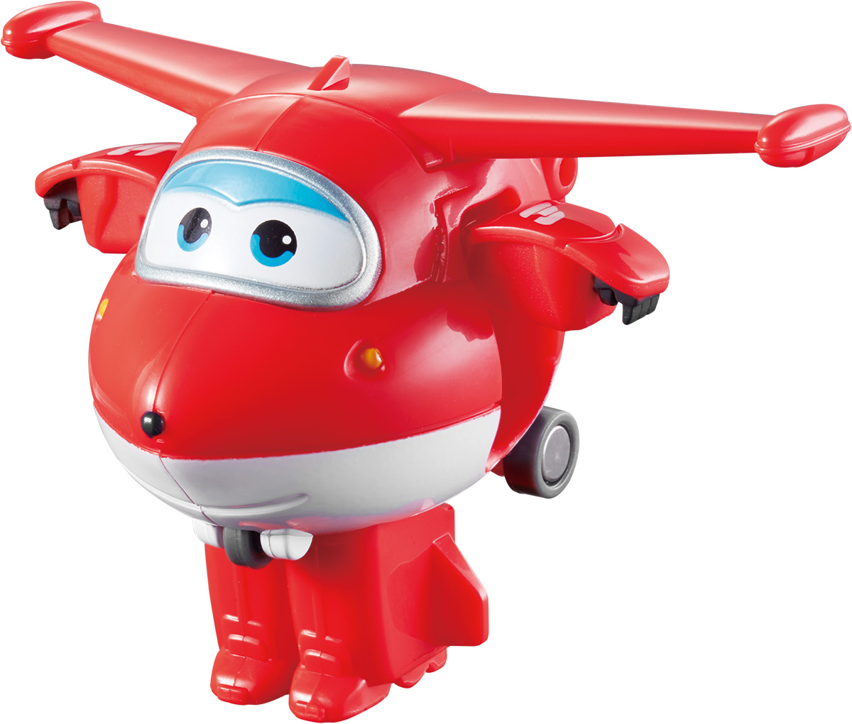 Super Wings Трансформер Джетт YW710010YW710010 Super Wings Трансформер Джетт YW710010YW710010Супер Крылья (Super Wings) - дружная команда самолетов из многосерийного обучающего мультфильма. Для детей они - настоящие друзья, которые придут на помощь, когда бы они ни понадобились! Джетт доставляет долгожданные посылки мальчикам и девочкам по всему земному шару, знакомя детей с особенностями и традициями страны куда делает доставку. В разных странах ему помогают друзья: Донни, Диззи, Пол и Мира и другие. Отважные герои учат ребят находить решения для непростых задач: от лепки китайских пельменей до спасения людей от извержения гавайского вулкана. Трансформер Super Wings Джетт полностью повторяет персонажа популярного мультфильма. Ребенок сможет с легкостью превратить самолет в робота и обратно! Шасси игрушки свободно вращаются, двери трансформируются в руки, а ноги робота легко выдвигаются из хвостовой части и убираются обратно. При помощи игрушек-трансформеров дети развивают любознательность, пространственное мышление, логику и мелкую моторику,...