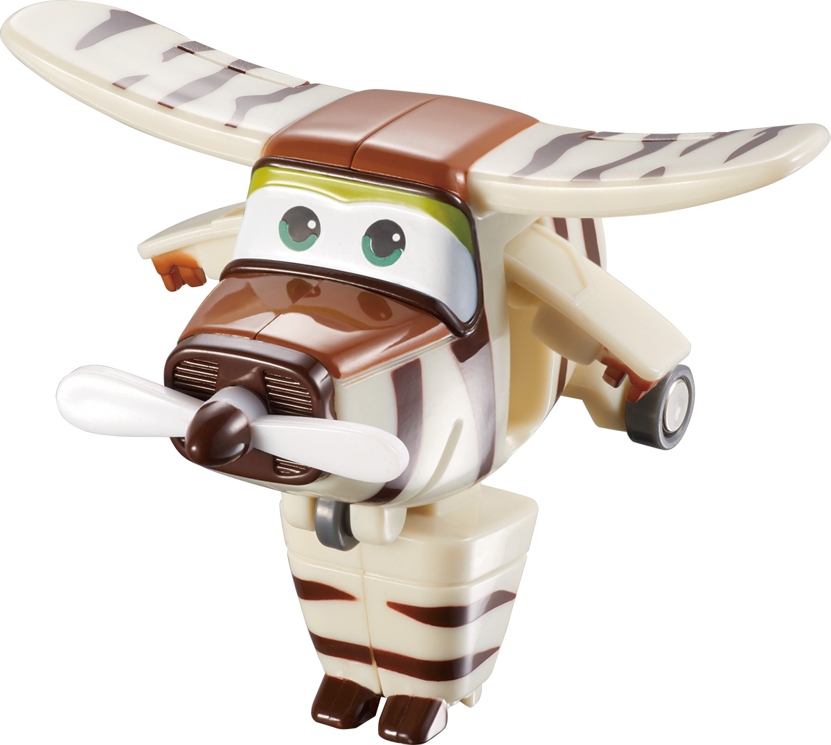 Super Wings Трансформер Бэлло YW710070YW710070 Super Wings Трансформер Бэлло YW710070YW710070Игрушка-трансформер Бэлло надолго займет внимание вашего ребенка. Игрушка выполнена из безопасного пластика в виде самолета по имени Бэлло, полностью повторяющего персонажа популярного мультсериала «Super Wings». Ваш ребёнок сможет всего за 3 шага превратить самолет в робота и обратно. Сафари-самолёт Бэлло понимает абсолютно все языки животных и птиц. Когда между ребятами и зверятами нет согласия, Бэлло всегда поможет договориться. Шасси самолетика свободно вращаются, двери трансформируются в руки, а ноги самолёта для сафари легко выдвигаются из хвостовой части и убираются обратно. Эта игрушка непременно понравится вашему малышу, ведь она развивает любознательность, пространственное мышление, логику и мелкую моторику рук.