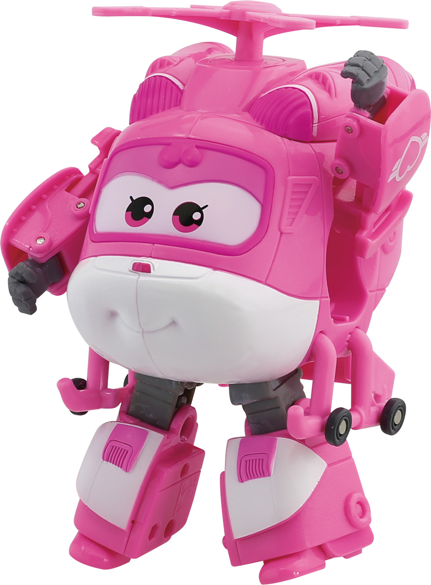 Super Wings Трансформер Диззи YW710240YW710240 Super Wings Трансформер Диззи YW710240YW710240Игрушка-трансформер Диззи надолго займет внимание вашего ребенка. Игрушка выполнена из безопасного пластика в виде самолета по имени Диззи, полностью повторяющего персонажа популярного мультсериала «Super Wings». Ваш ребёнок сможет всего за 10 шагов превратить вертолёт в робота и обратно. Диззи готова прийти на помощь. Вертолётик Диззи всегда спасает Джетта и ребят. Она добрая и учит ребят быть заботливыми и внимательными к другим. Отважные герои учат ребят находить решения для непростых задач: от лепки китайских пельменей до спасения людей от извержения гавайского вулкана. Лопасти вертолётика вращаются, к лыжам прикреплены 4 маленькие подвижные шасси, двери трансформируются в руки, а ноги легко выдвигаются из хвостовой части и убираются обратно. Эта игрушка непременно понравится вашему малышу, ведь она развивает любознательность, пространственное мышление, логику и мелкую моторику рук.