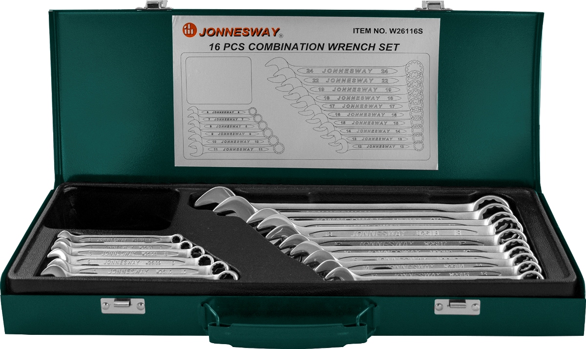 Набор ключей комбинированных Jonnesway 6-24 мм, 16 предметовW26116S Набор ключей комбинированных Jonnesway 6-24 мм, 16 предметовW26116SСодержание: Т9, Т10, Т15, Т20, Т25, Т27, Т30, Т40.
