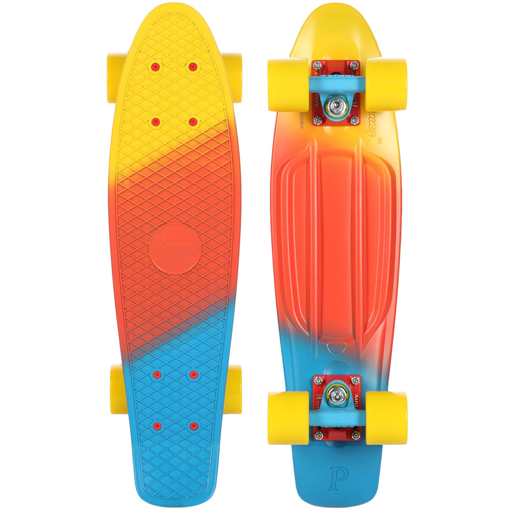 Пенни борд Penny Original 22 LTD, цвет: Canary FadePNYCOMP225 Пенни борд Penny Original 22 LTD, цвет: Canary FadePNYCOMP225Penny продукт 12-ти летнего опыта в производстве скейтбордов Бена Маккея. В Penny он вложил все что знал о дизайне и производстве, чтобы придумать качественную, крепкую, фановую и цветную виниловую доску пенни. PENNY комплект лонгборд для детей от 4-х лет. Предназначен для активного отдыха.