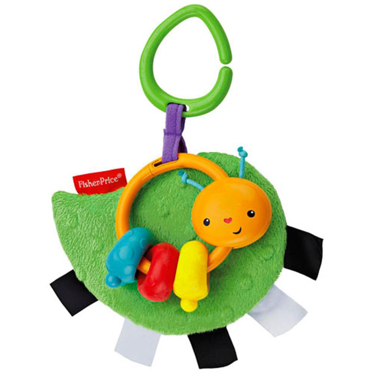 Fisher Price Погремушка ГусеницаDTH49_DFR14 Fisher Price Погремушка ГусеницаDTH49_DFR14Погремушка Fisher Price Гусеница изготовлена из качественных и безопасных материалов. Милая забавная гусеница снабжена колечком, за которое ее можно подвесить к коляске, развивающему коврику или кроватке. Погремушка Fisher Price Гусеница развивает мелкую моторику и зрительно-цветовое восприятие ребенка.