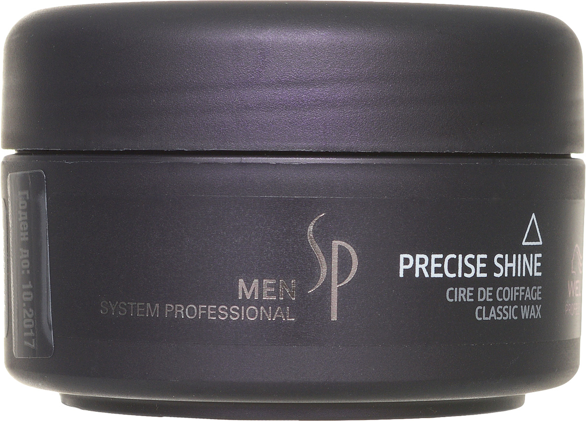 Wella SP Воск для укладки и блеска Men Precise Waх, 75 мл81311305 Wella SP Воск для укладки и блеска Men Precise Waх, 75 мл81311305Воск для укладки и блеска Precise Wax прост в использовании, а его действие продлится на весь день. Воск наносится на сухие волосы, очень экономичен, поскольку имеет густую консистенцию, обеспечивает качественный уход за волосами и устойчивый стайлинг для мужчин. Придает волосам гибкость, блеск, пластичность, прекрасно моделирует волосы, помогая создавать любой стиль укладки. Петролатум – масленый компонент, который улучшает текстуру, облегчает расчесываемость волос, усиливает их упругость и придает им блеск. PEG-12 – жидкий восковый компонент, который придает гибкость волосам.