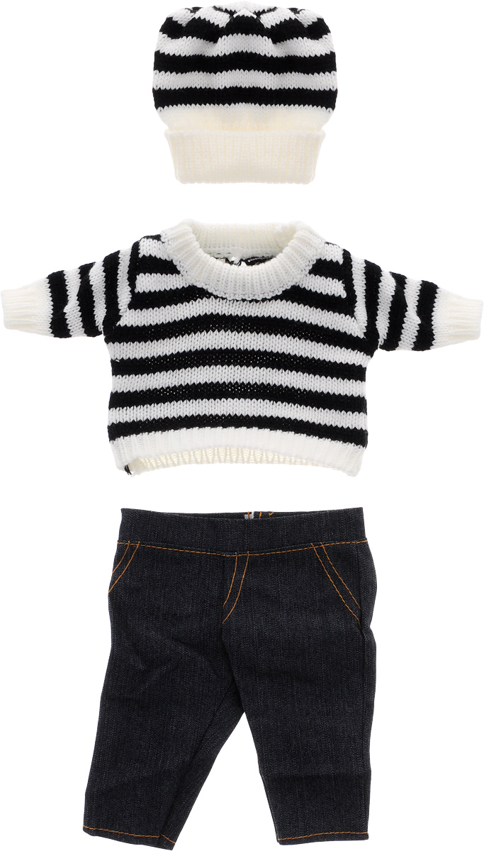 Junfa Toys Шапочка кофточка и штаны для кукол Baby LoveBLC12 Junfa Toys Шапочка кофточка и штаны для кукол Baby LoveBLC12Одеваться стильно для кукол также важно, как и для людей. В набор одежды для кукол Baby Love входят джинсы, кофта в черно-белую полоску и такая же шапочка. Штаны застегиваются на липучку. Дополнительные комплекты одежды значительно расширяют набор ситуаций, которые можно разыграть с куклами, а чем больше возможностей - тем лучше игры развивают воображение.